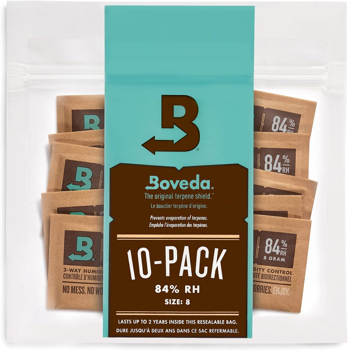 Boveda 84% Two-Way Humidity Control Packs for Woodwind Reeds – Size 8, 10 Pack – Moisture Absorbers – Protects Against Drying & Splitting – Individually Wrapped Reed Humidifiers for Day-of Performance