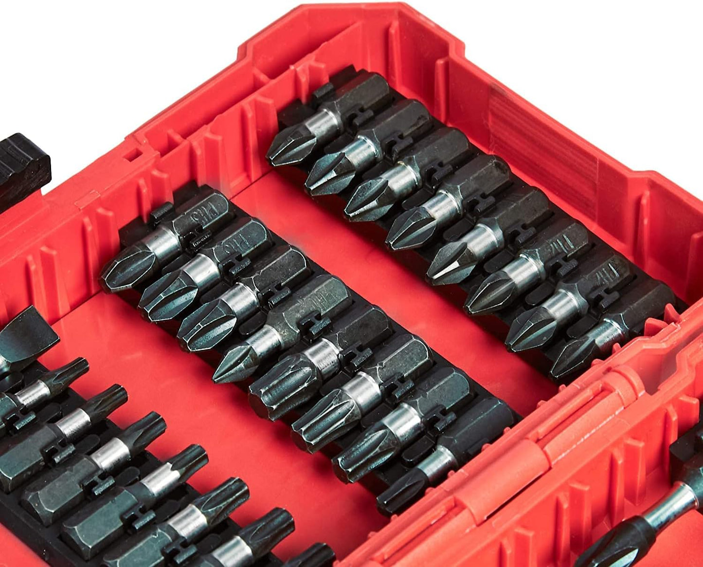 Amazon Basics 42-Piece Impact Screwdriver Bit Set with Phillips, Slotted and Torx Bits, Portable Storage Case