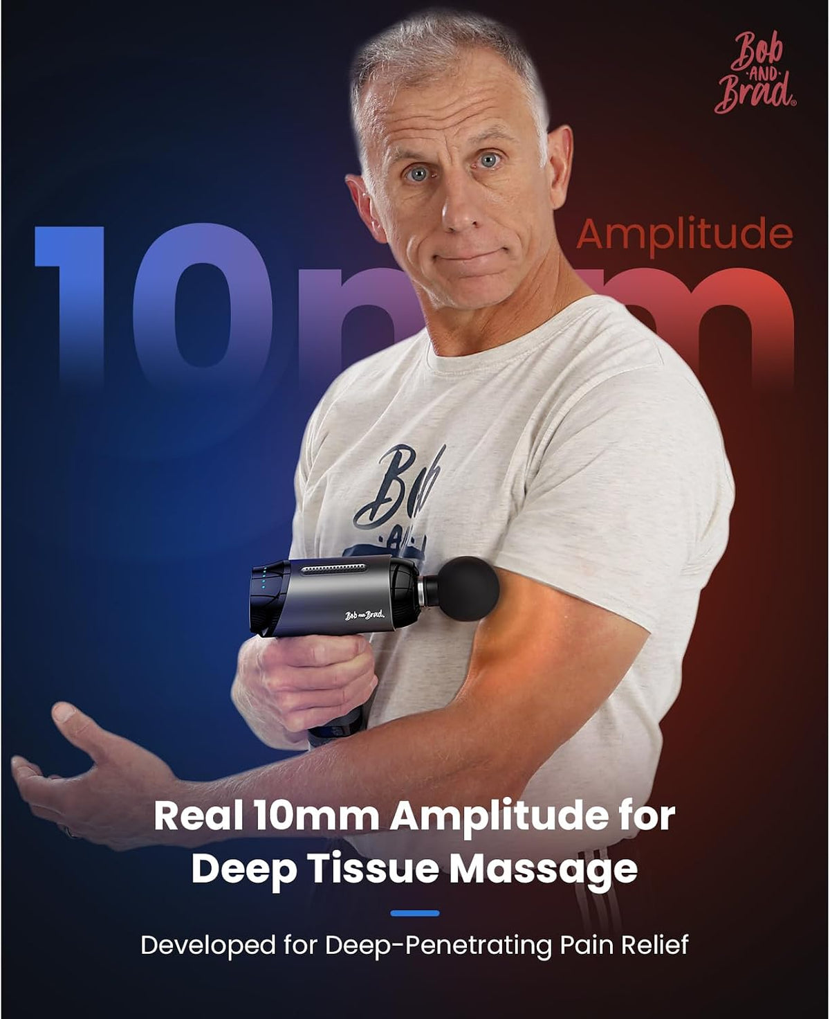 BOB AND BRAD T2 Pro Deep Tissue Massage Gun with Heat & Cold, Percussion