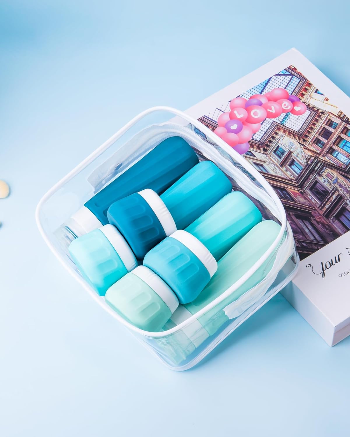 Mrsdry Travel Bottles for Toiletries, 10 Pack, TSA Approved, 3oz/90ml Silicone, Leak Proof, Wide Mouth, Reusable, Travel, Vacation, Plane Trip, Camp