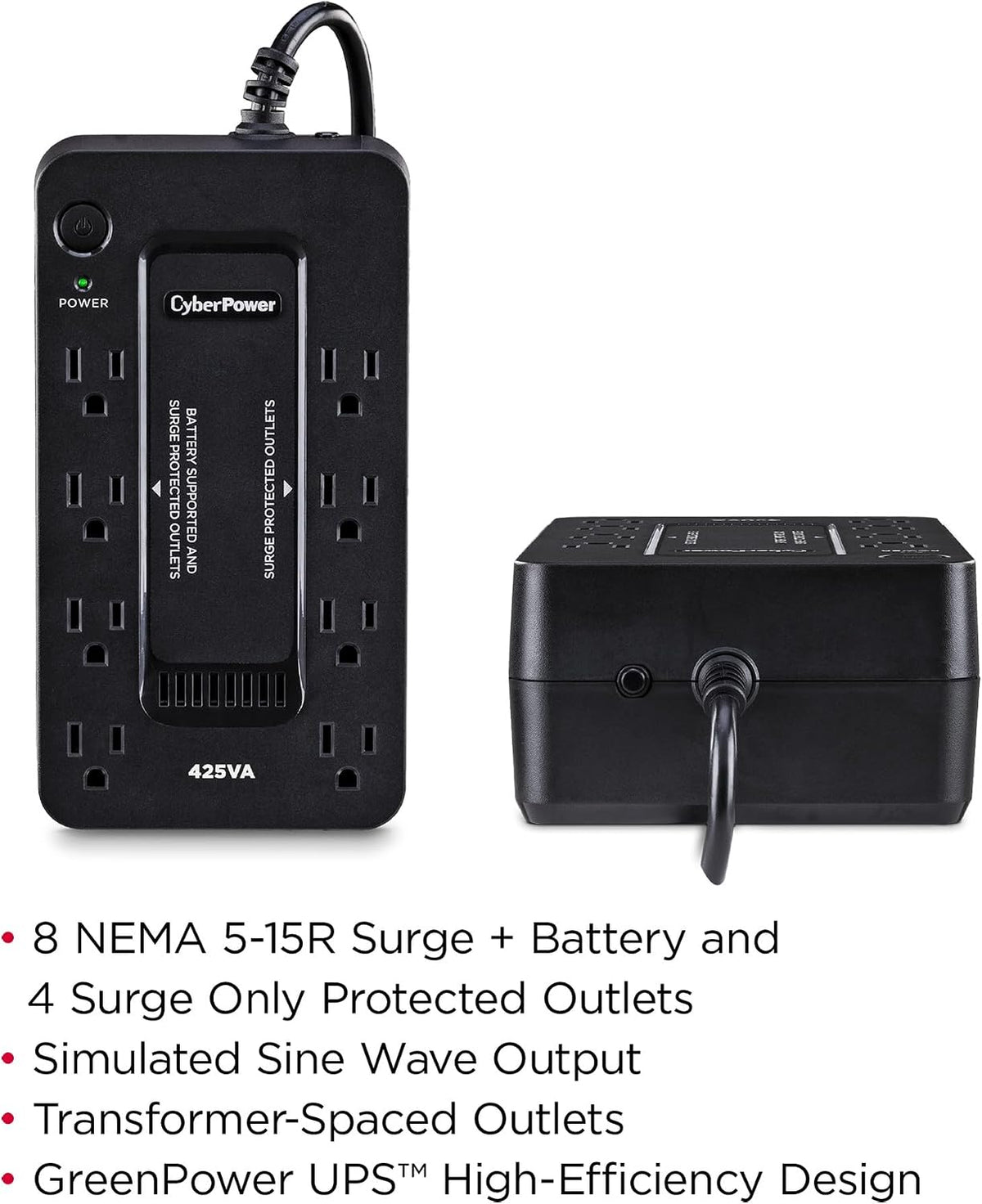 CyberPower ST425 Standby UPS Battery Backup and Surge Protector