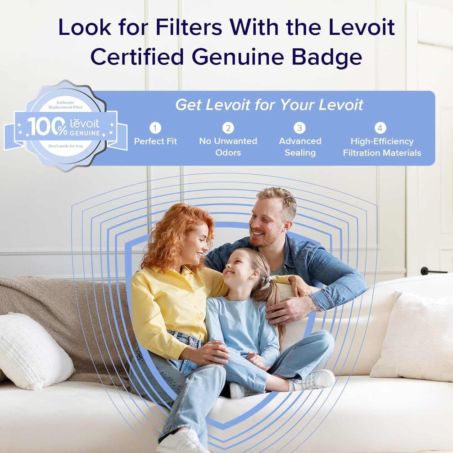 LEVOIT Air Purifier for Home Large Room Up to 1073Ft² with Air Quality Monitor, AHAM VERIFIDE, Smart WiFi, Washable Pre-Filter, HEPA Sleep Mode for Pets, Allergies, Dust, Pollen, Vital 100S-P, White