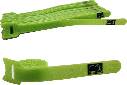 CableLock Cable Ties - 50 Pack - 8 Inch Reusable Cord Organizers - Clean Cable Management for Gaming and Home Office (Green)