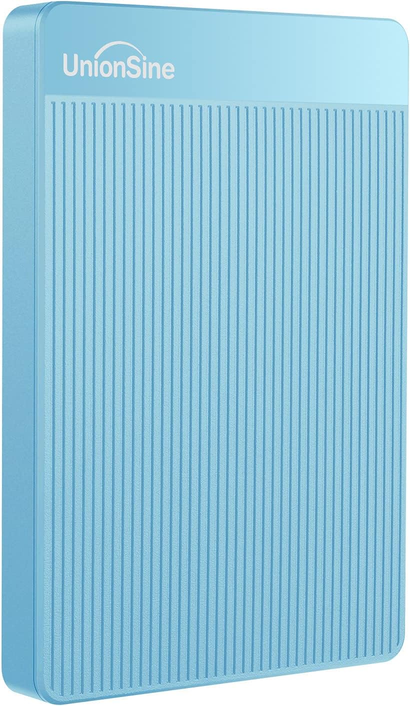 UnionSine 1TB Ultra Slim Portable External Hard Drive HDD-USB 3.0 for PC, Mac, Laptop, PS4, Xbox one, Xbox 360-(Black)