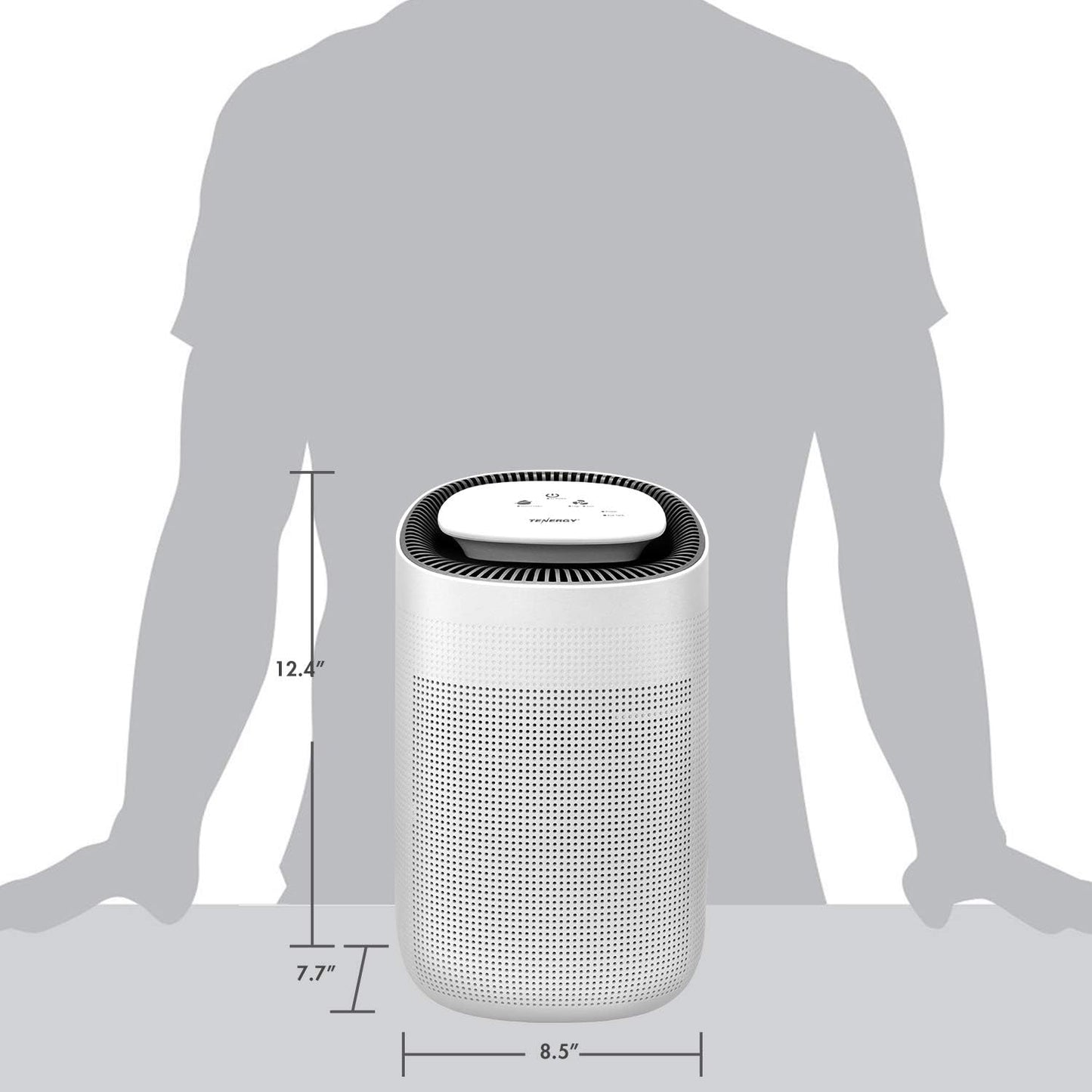 Tenergy Sorbi 1000ml Air Dehumidifier w/Purifying Function, True HEPA Filter, Auto Shutoff, Touch Control Adjustable Air Speed, Ultra-Quiet, Ideal for Closets & Bathrooms