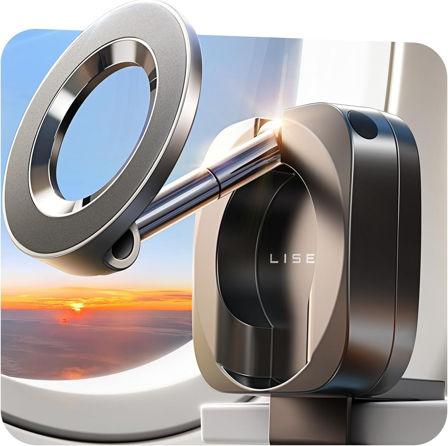 LISEN Airplane Travel Essentials for Women Men Phone Holder for Desk Cruise Vacation Essentials 2026 MagSafe Travel Size Accessories Flying Long Flight Airplane Gadgets Men Father Gifts