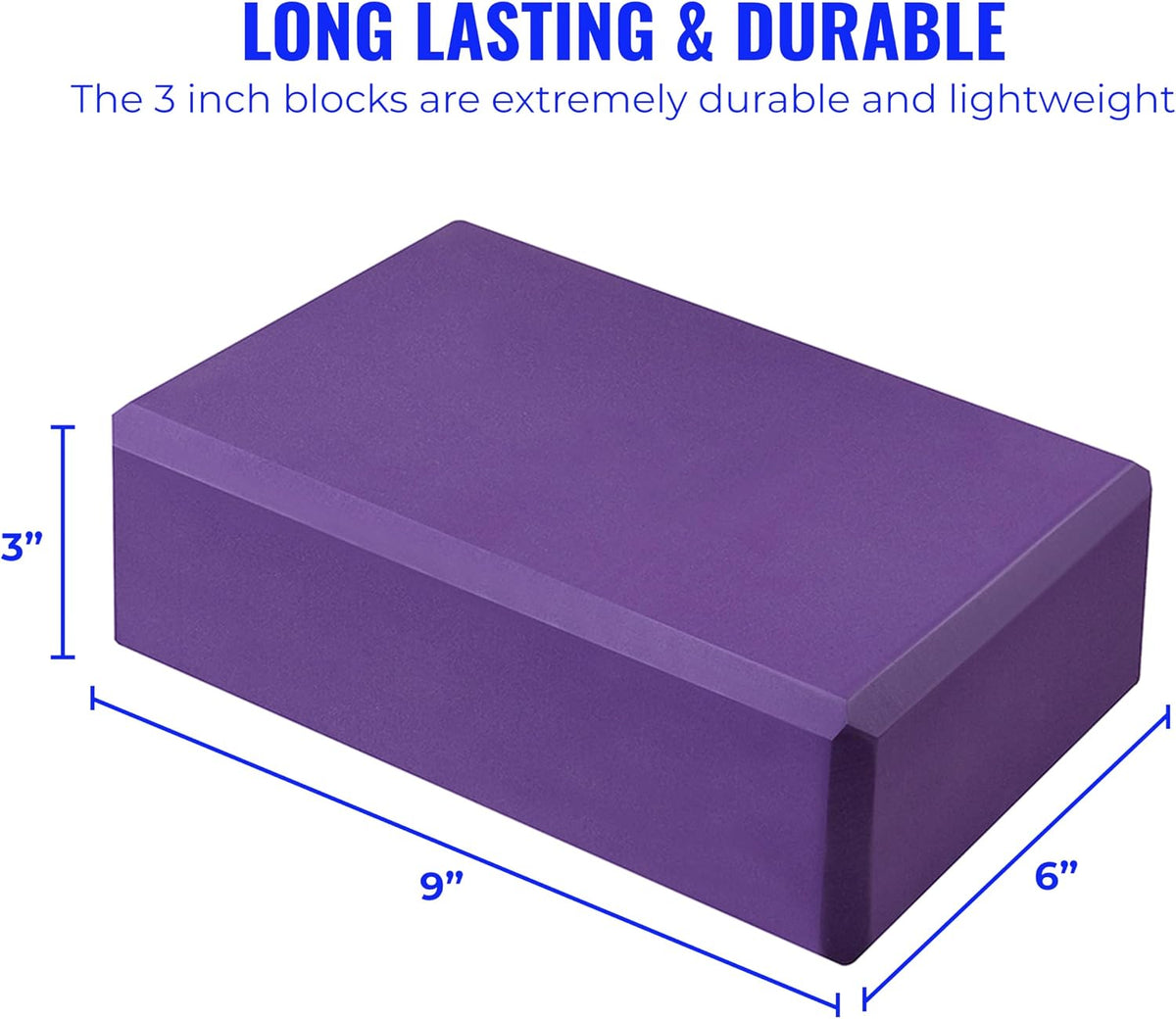 3in Foam Bulk Yoga Blocks, 10 Pack