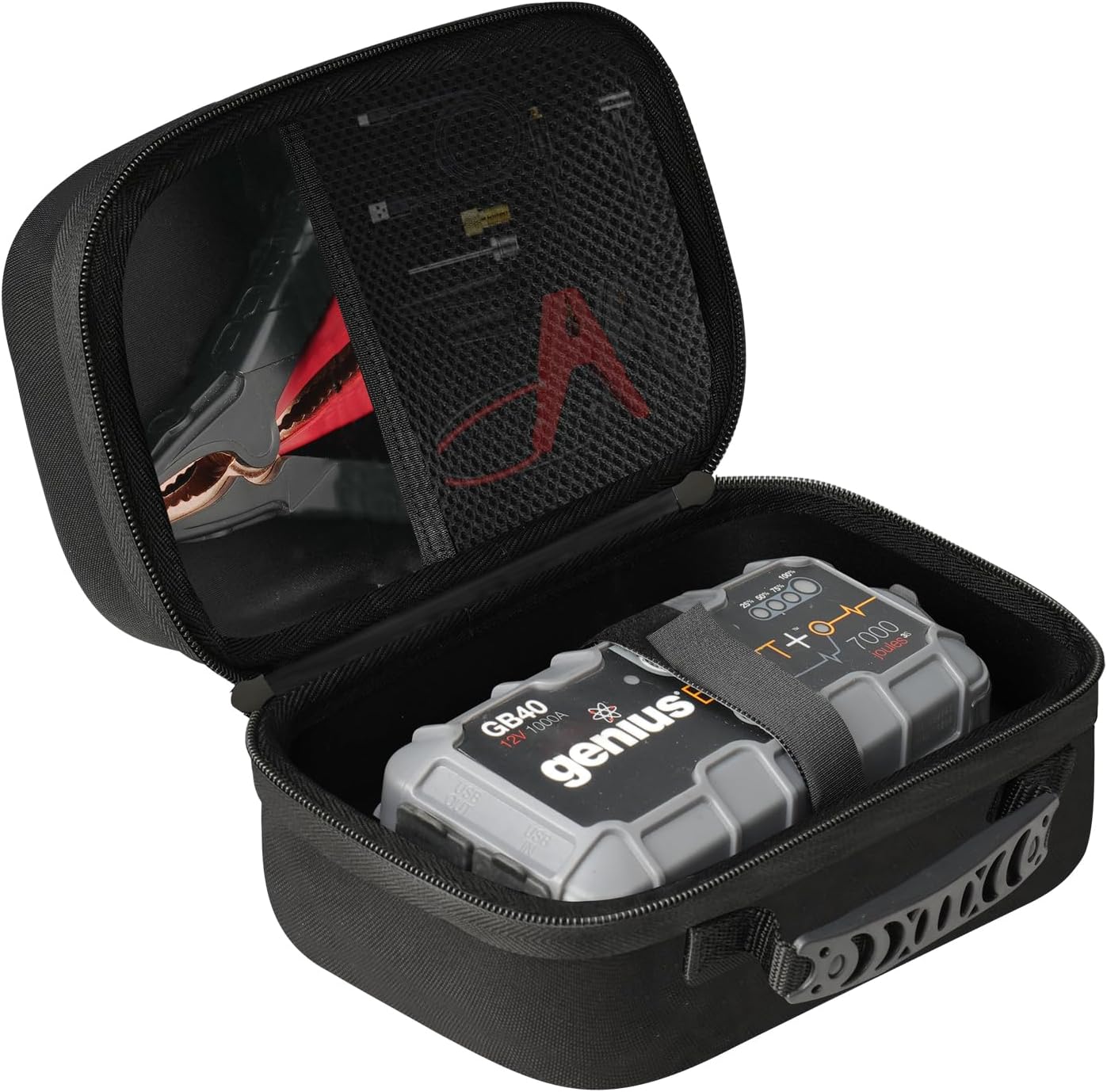 sarlar EVA Protection Case Compatible with NOCO GB20/GB40/GBX45/GB50 Jump Starters, AstroAI S8/NEXPOW/BIUBLE/BUTURE/HULKMAN Up To 8.2" x 4.7" x 3.5" can all be stored,Portable Travel Case Only