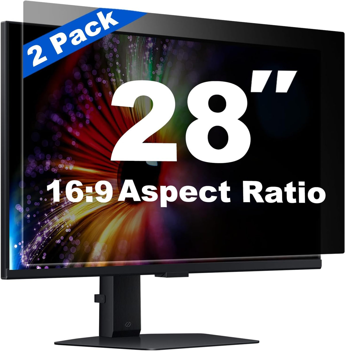 [2 Pack] 28 Inch Computer Privacy Screen for 16:9 Widescreen Monitor, Anti-Glare Privacy Filter, Removable Anti-Scratch Anti-Spy Screen Protector