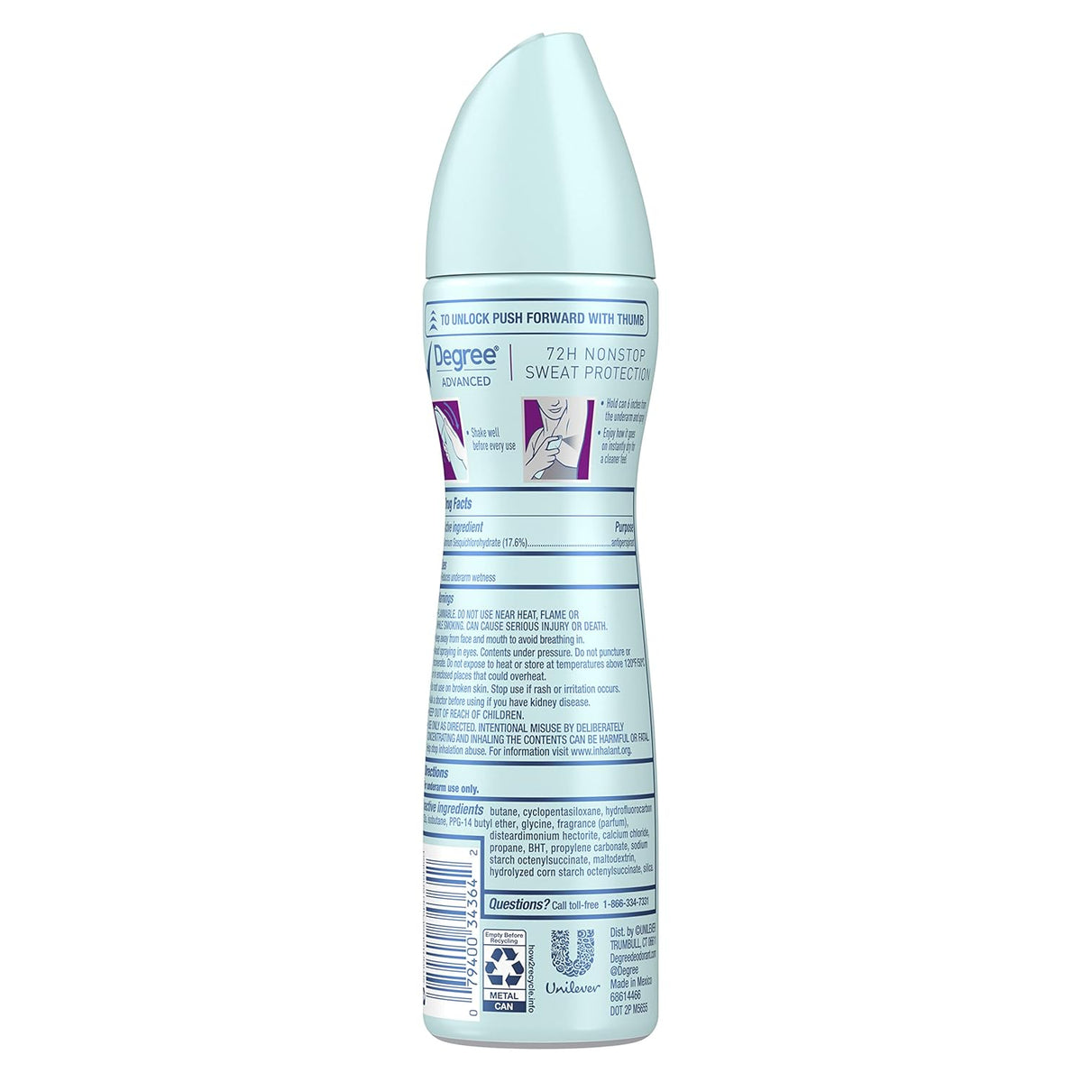 Degree Women Antiperspirant Deodorant Dry Spray Sexy Intrigue, 3.8 Ounce (Pack of 4)