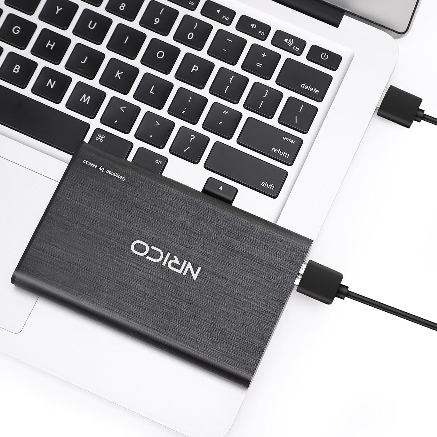 NRICO Ultra Slim 500GB Portable External Hard Drive USB3.0 HDD Storage Compatible for PC, Desktop, Laptop,Mac,PS4, Xbox one (Black, 500, GB)