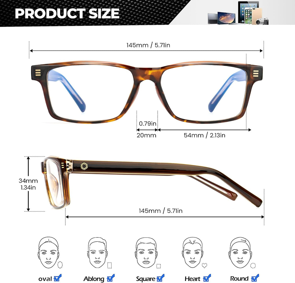 ANYLUV Blue Light Glasses for Sleep, 99.9% Blue Green Light Blocking with Red Lens, Blue Light Glasses