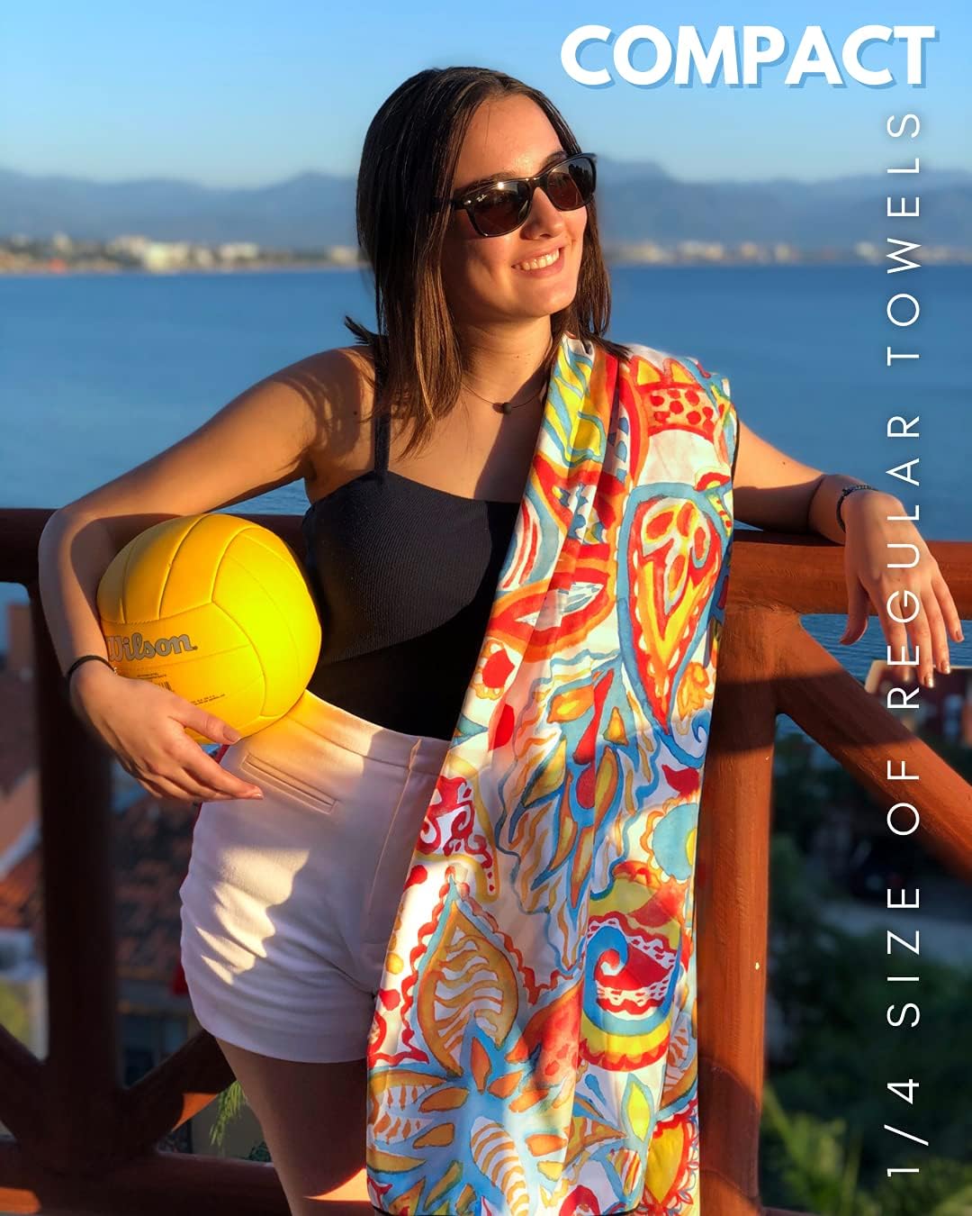ECCOSOPHY Microfiber Beach Towel - Quick Dry, Sand Free and Oversized 71x35