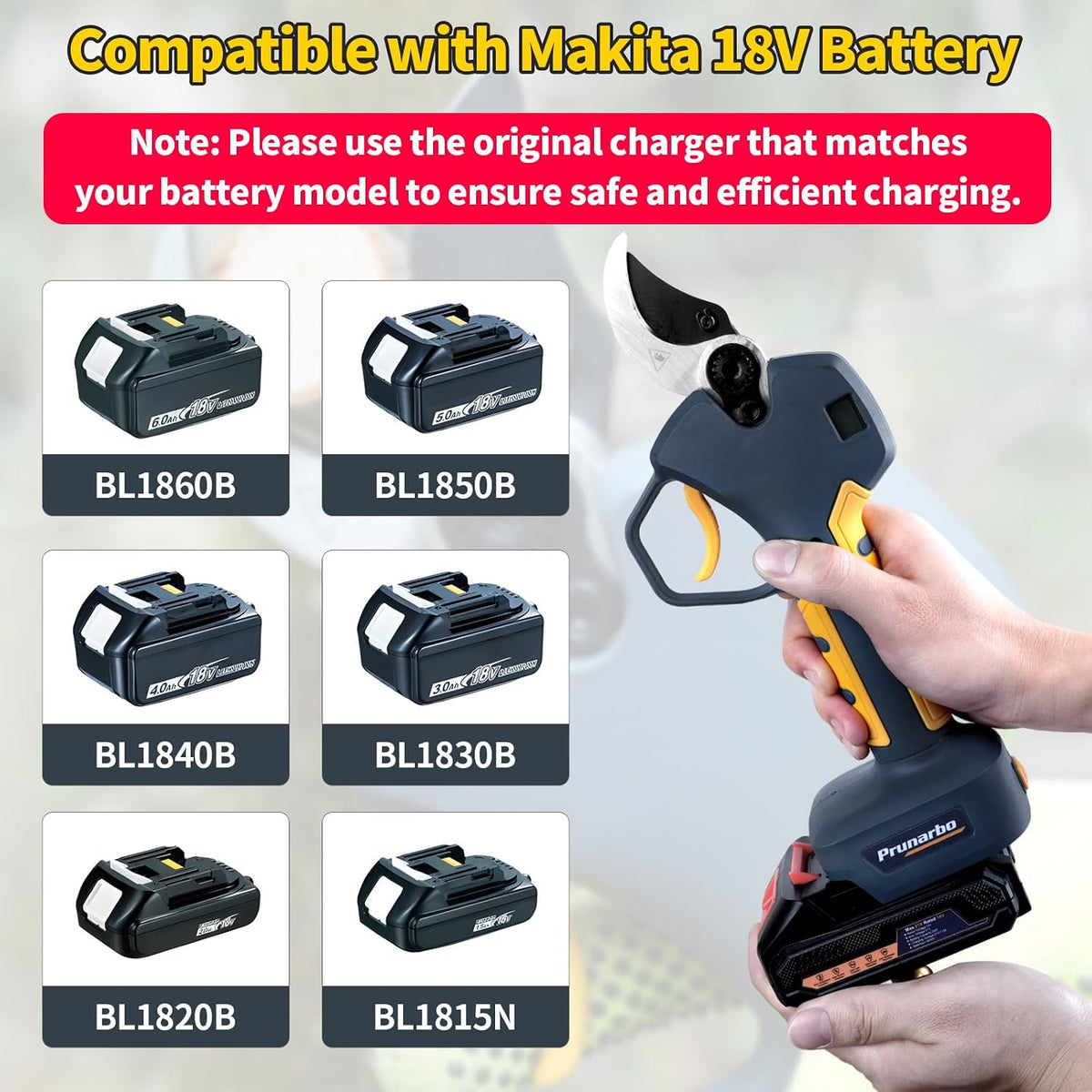 40mm Cordless Pruning Shears Tool Only, Compatible with Makita