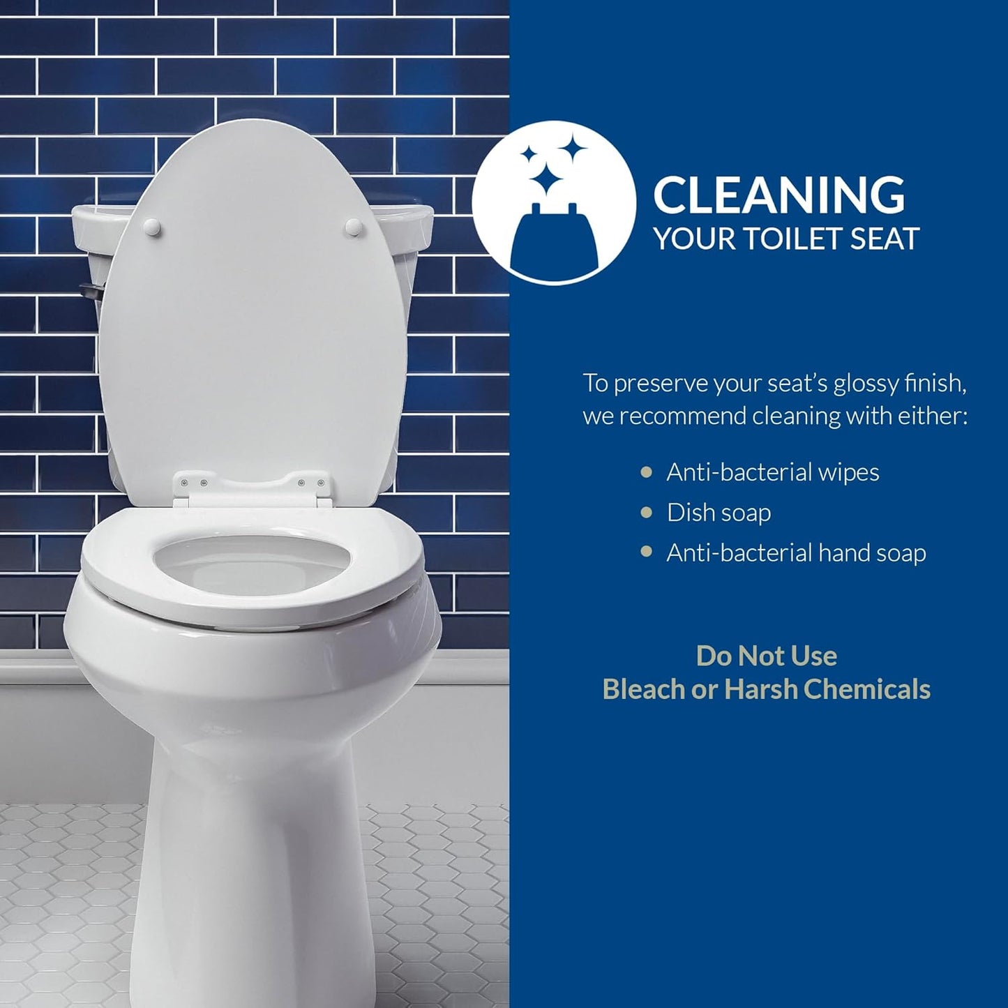 Bemis Assurance 3" Raised Toilet Seat for Seniors, Round, White | Therapist Preferred for Safety, Secure Hinges, Clean Shield Guard