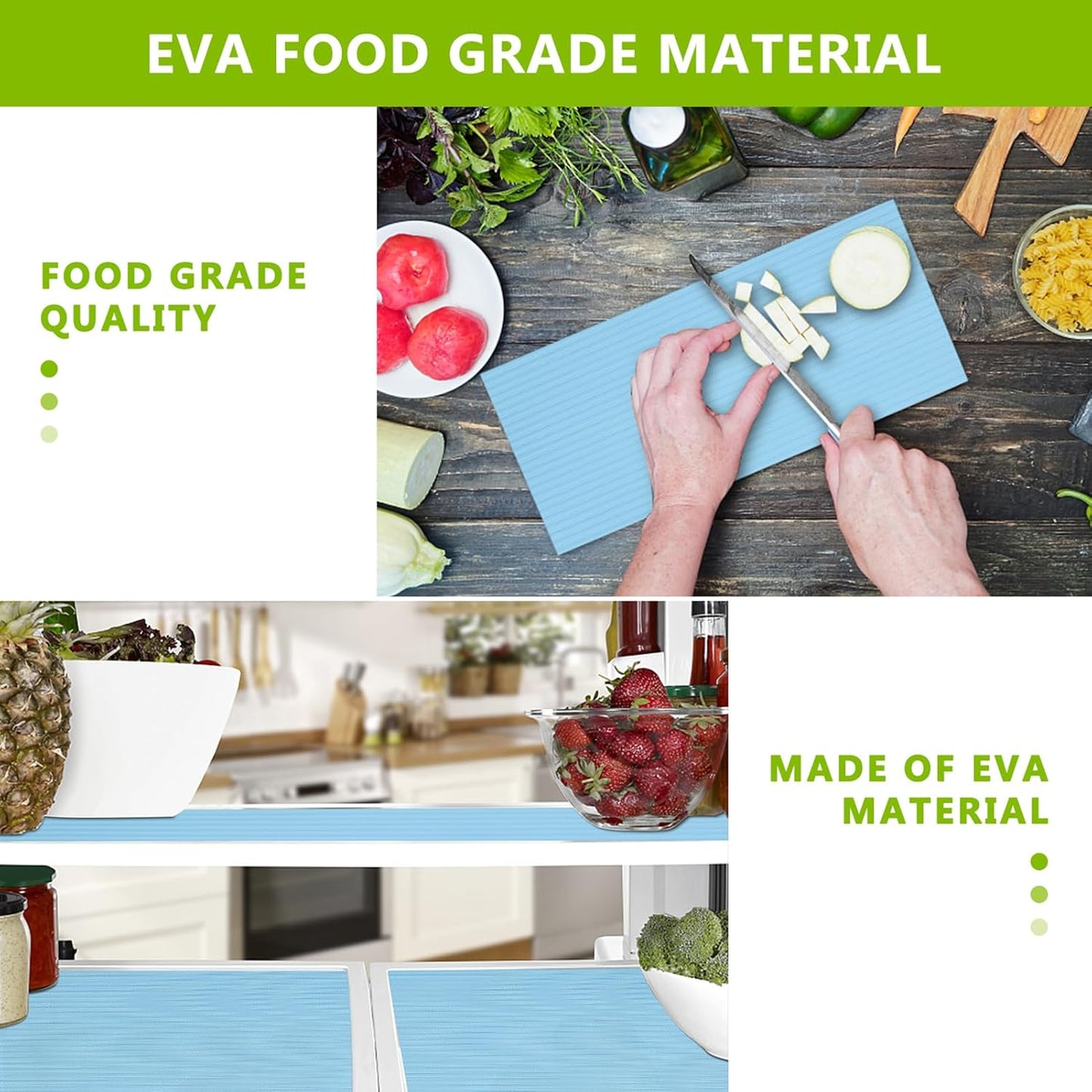 Shelf Drawer Liner for Kitchen Cabinets, Durable Pantry Shelving Liners for Tool Box Closet Refrigerator Non Stick Waterproof Plastic Cabinet Protector Liners Mat Washable, Blue 23.6 x 78.7 inches