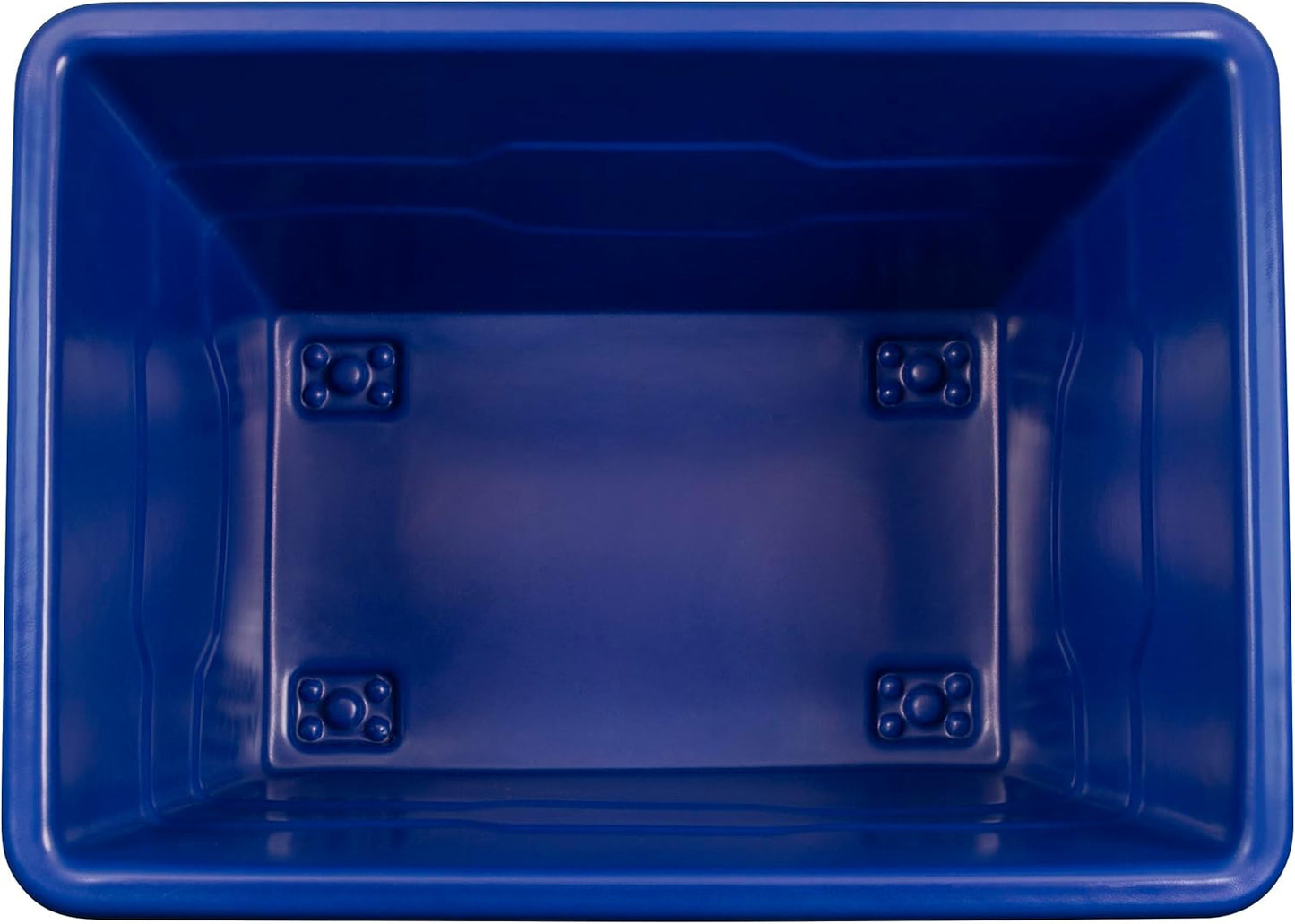 ReadySpace Commercial 16 Bushel Utility Cart with Steel Base, Poly Box Basket Truck, Laundry Cart, and Rolling Trash Bin, 47-Inch x 34.75-Inch x 35.5-Inch, 1000 Pound Weight Capacity, Blue