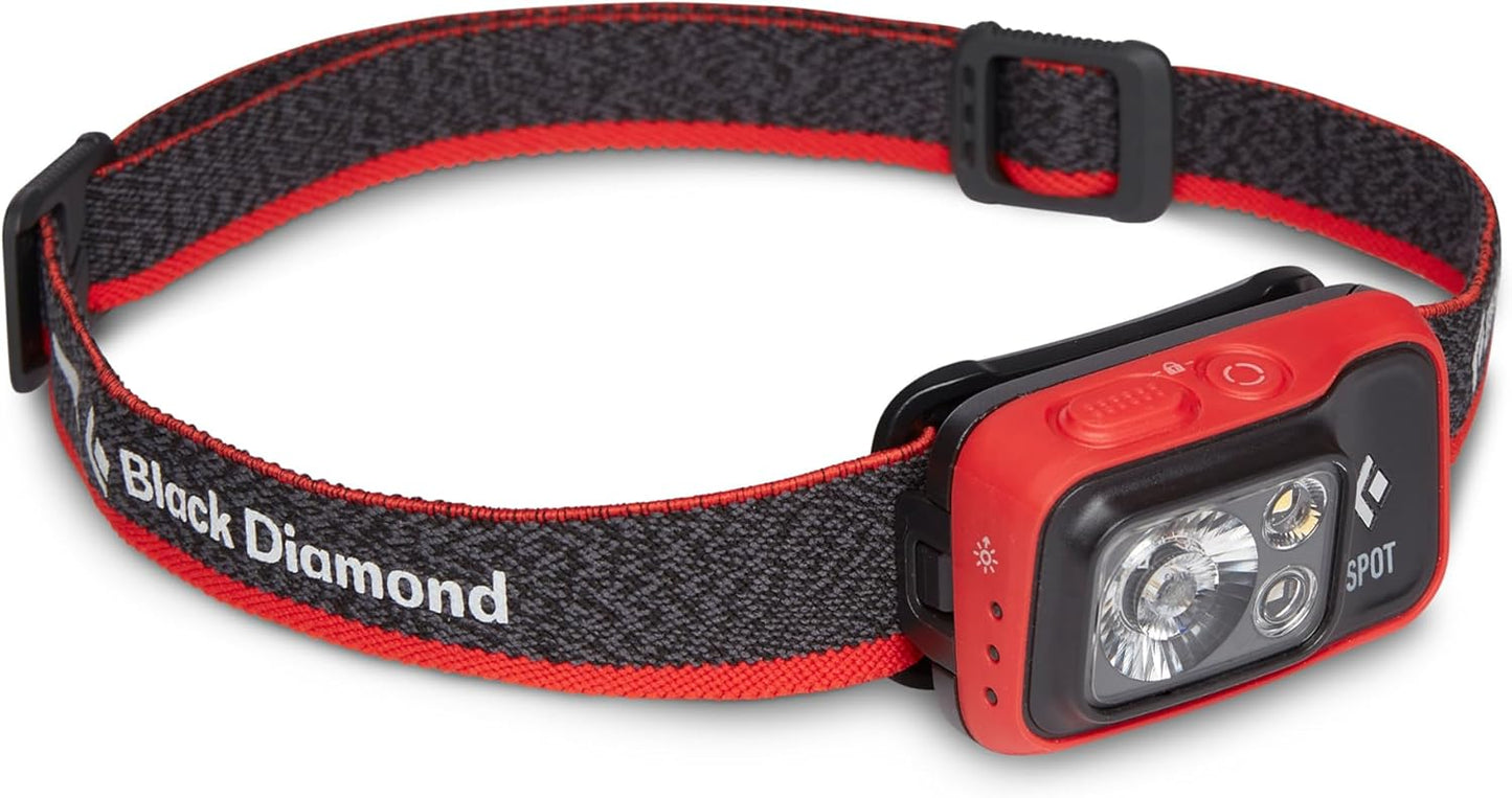BLACK DIAMOND Spot 400 Headlamp | 400 Lumens Brightness, Dimmable | Waterproof & Durable | 3X AAA Battery Operated (Included) | Graphite