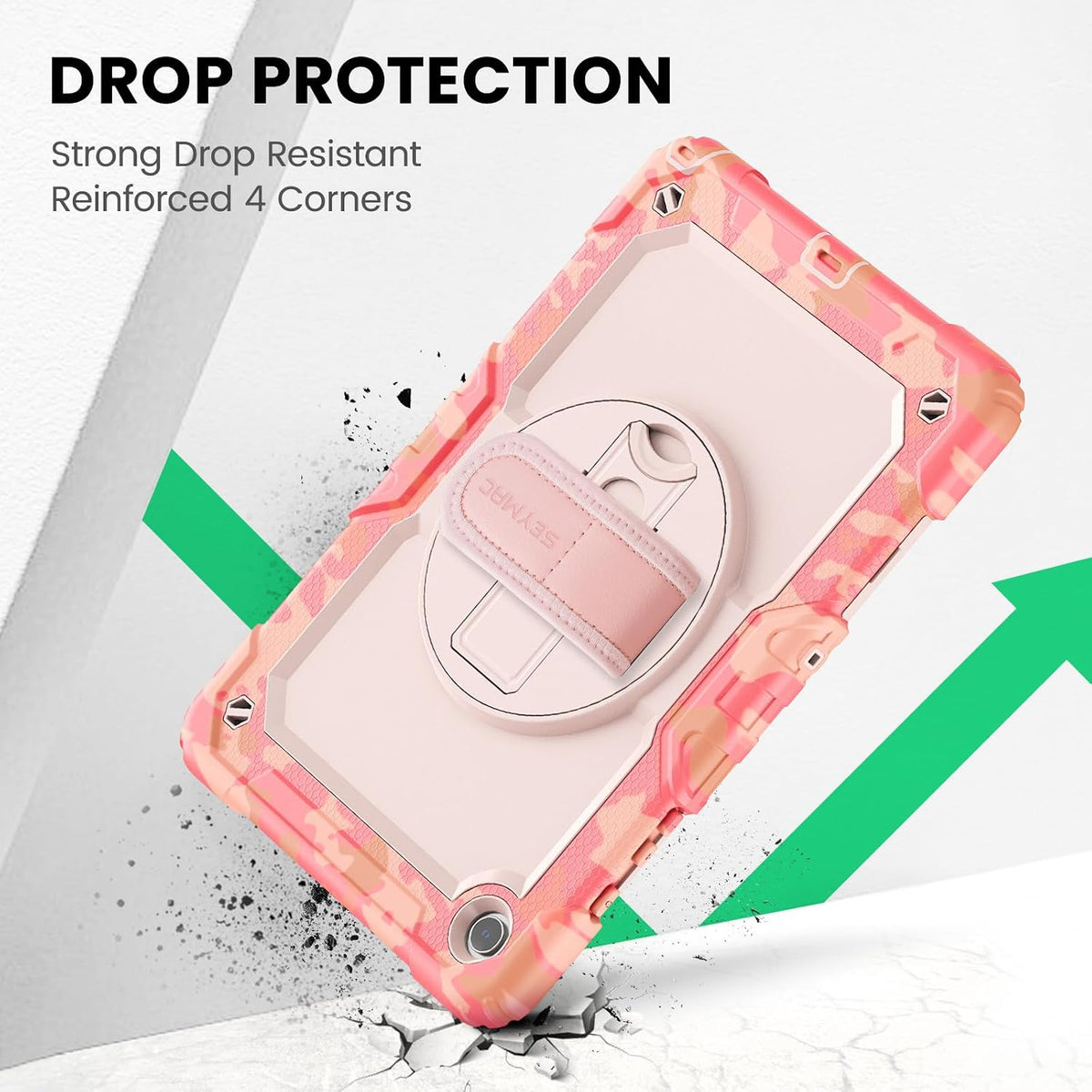 SEYMAC Case for Samsung Galaxy Tab A11+/A9+ Plus 11", Multicolor/Pink