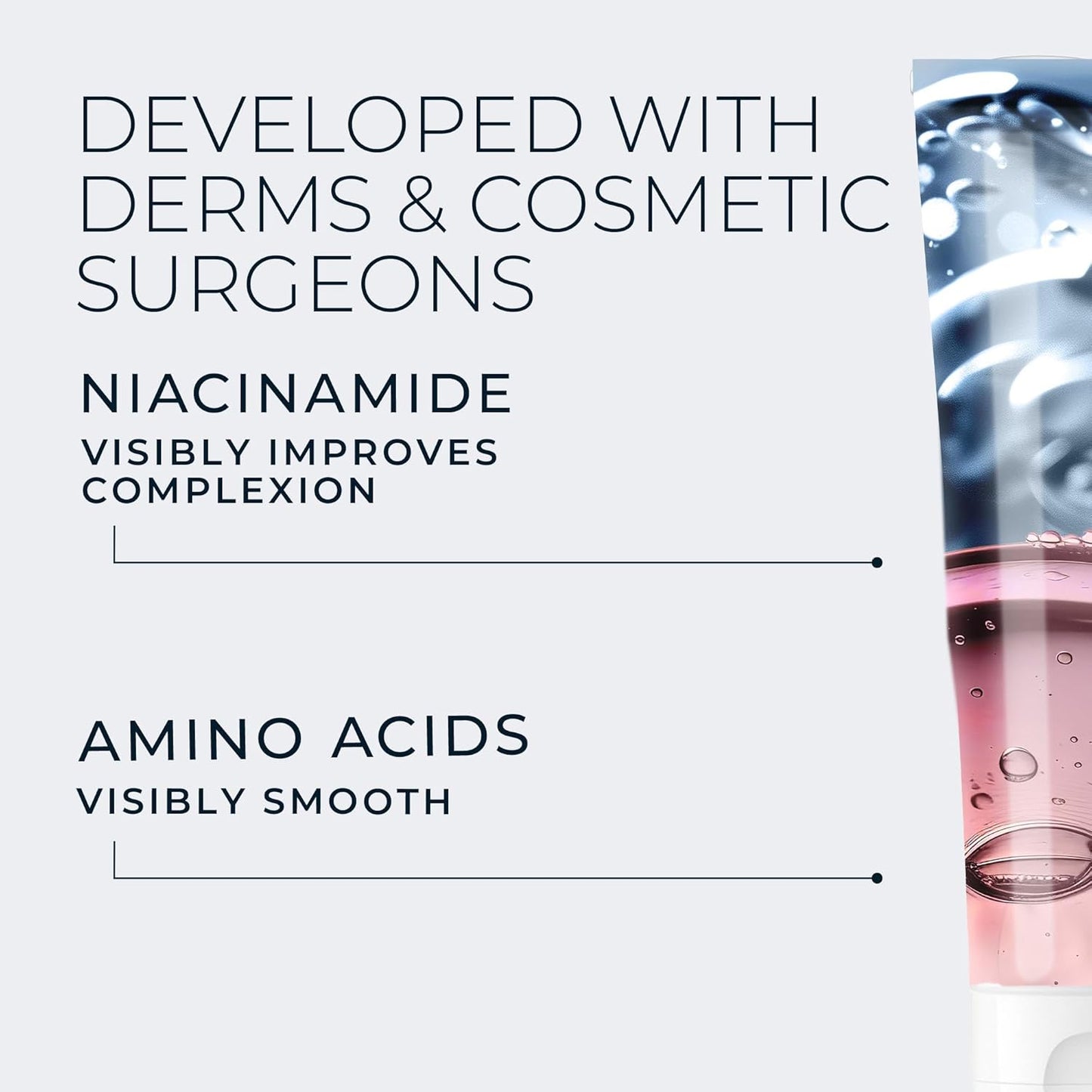 RoC Retinol Correxion Deep Wrinkle Serum Facial Cleanser with Niacinamide for Anti-Aging & Fine Lines, Makeup Remover, Ophthalmologist Tested Skin Care, 6 oz