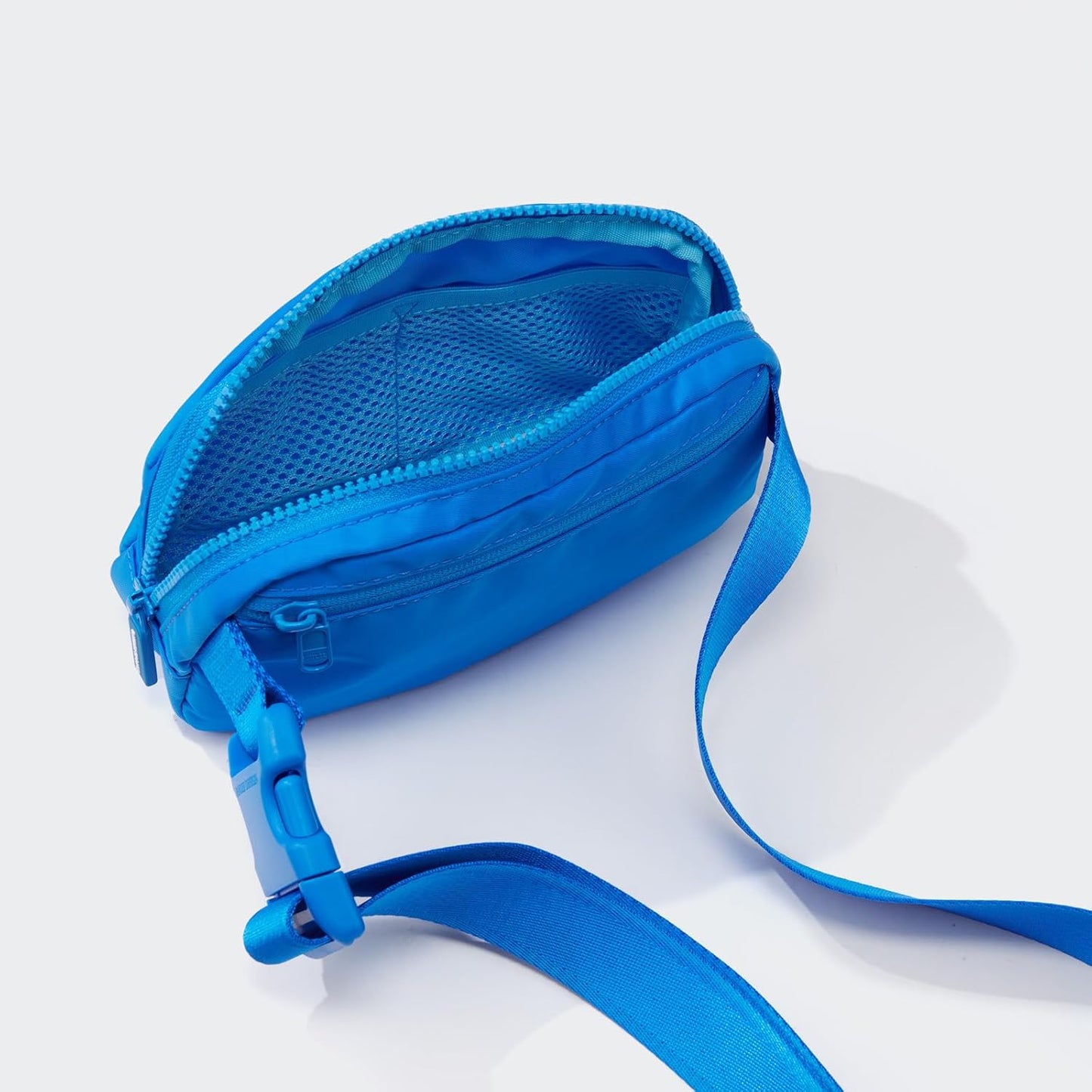 Pander Two Way Zipper Fanny Pack Nylon Everywhere Belt Bag for Women, Water Repellent Waist Packs, Crossbody Bags with Adjustable Strap (Capri Blue)