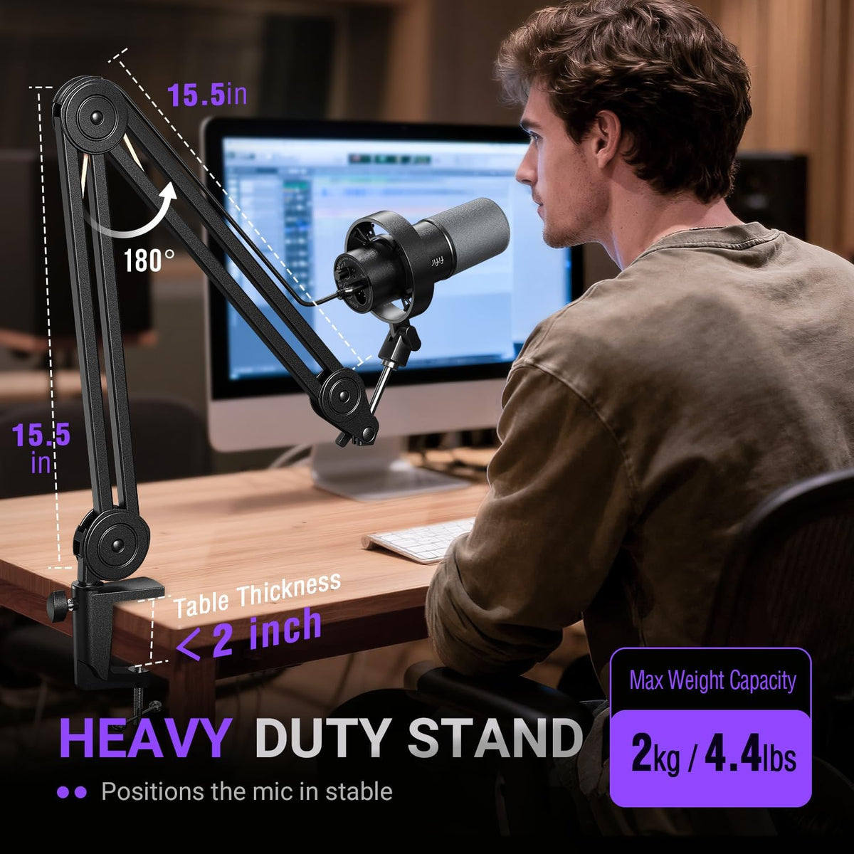 FIFINE AmpliTank K688T Dynamic Microphone Set, Podcast XLR/USB Mic