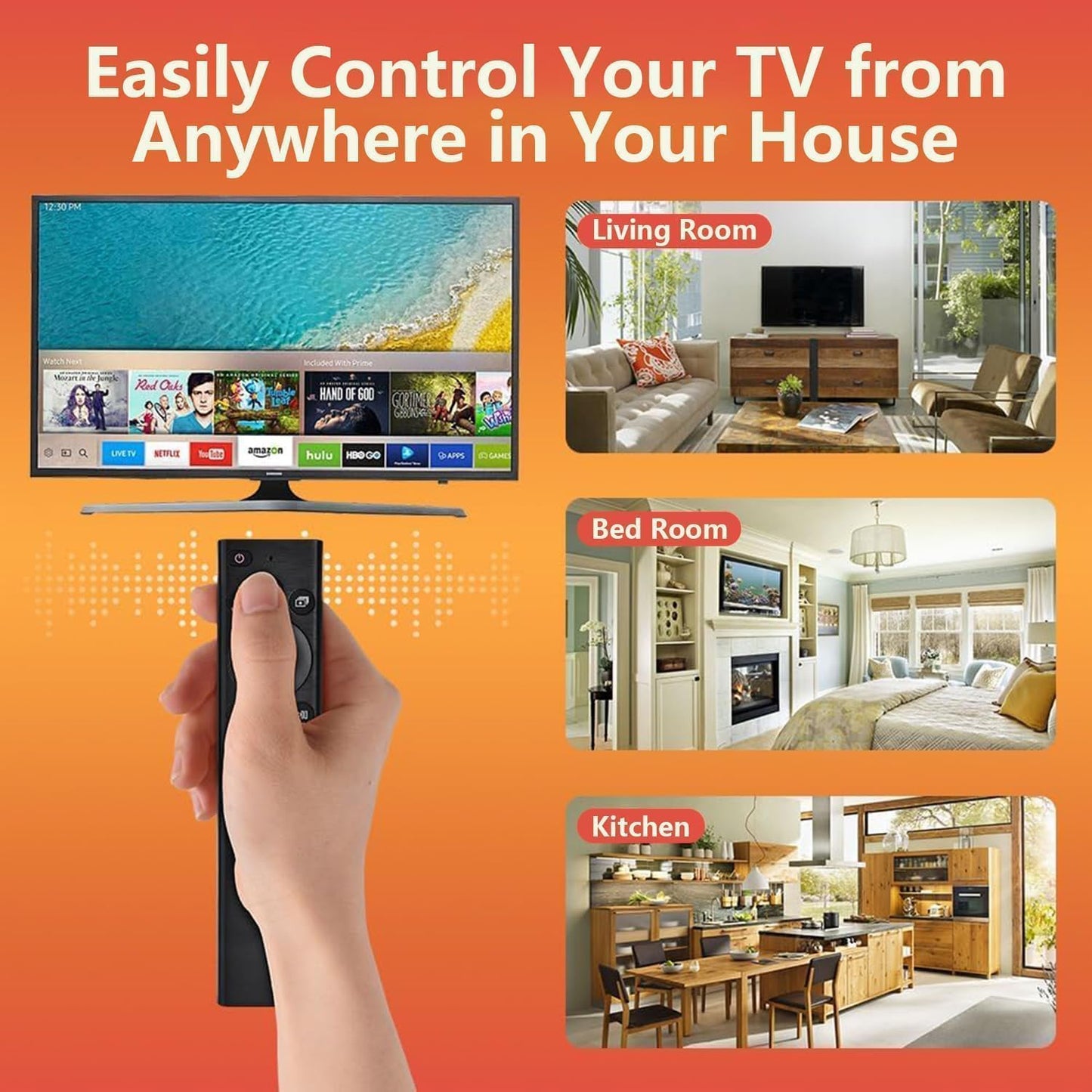 Replacement for Samsung TV Remote, for All 2019-2026 Samsung Remote Control for Smart TV with Voice Control. 2-Year Warranty.