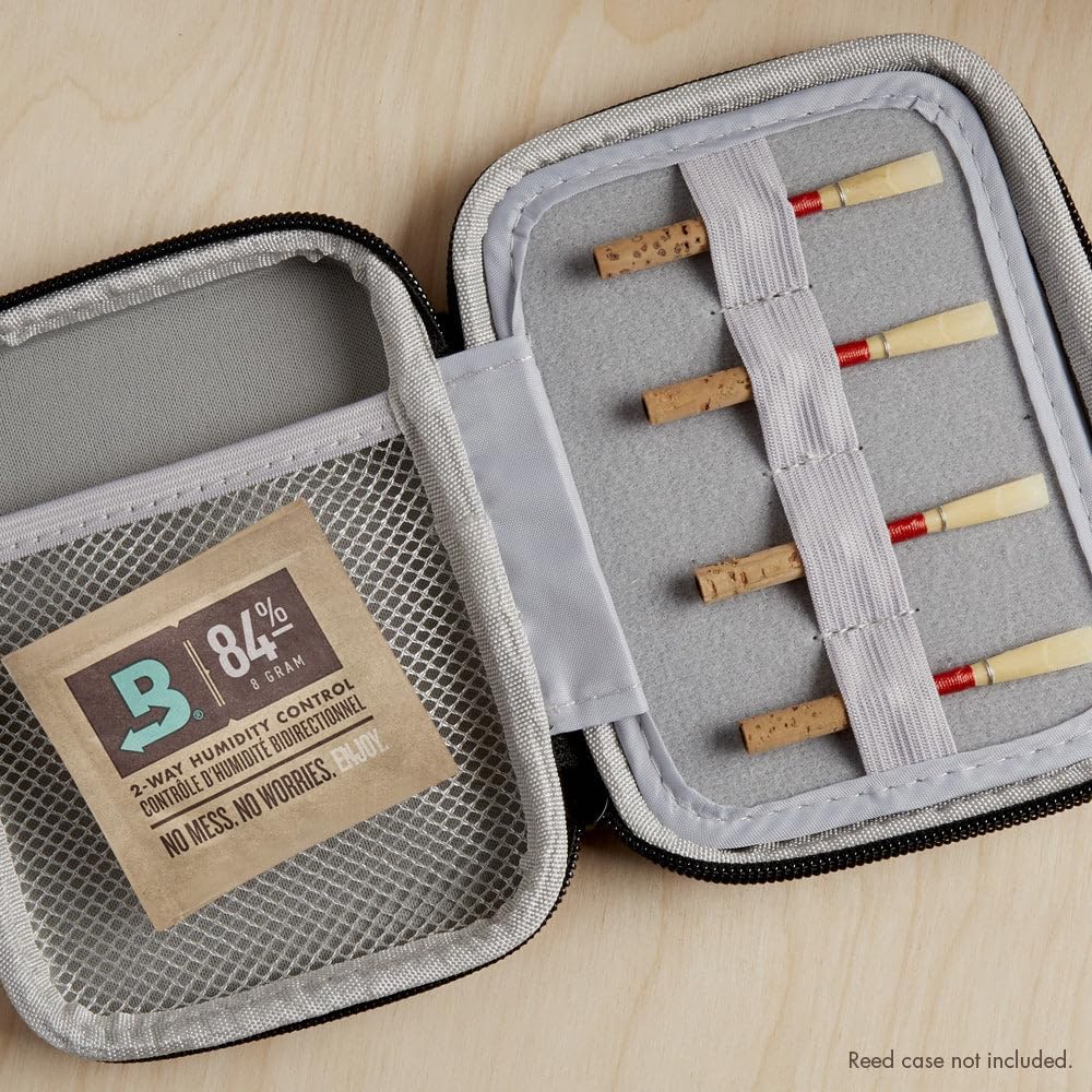 Boveda 84% Two-Way Humidity Control Packs for Woodwind Reeds – Size 8, 10 Pack – Moisture Absorbers – Protects Against Drying & Splitting – Individually Wrapped Reed Humidifiers for Day-of Performance