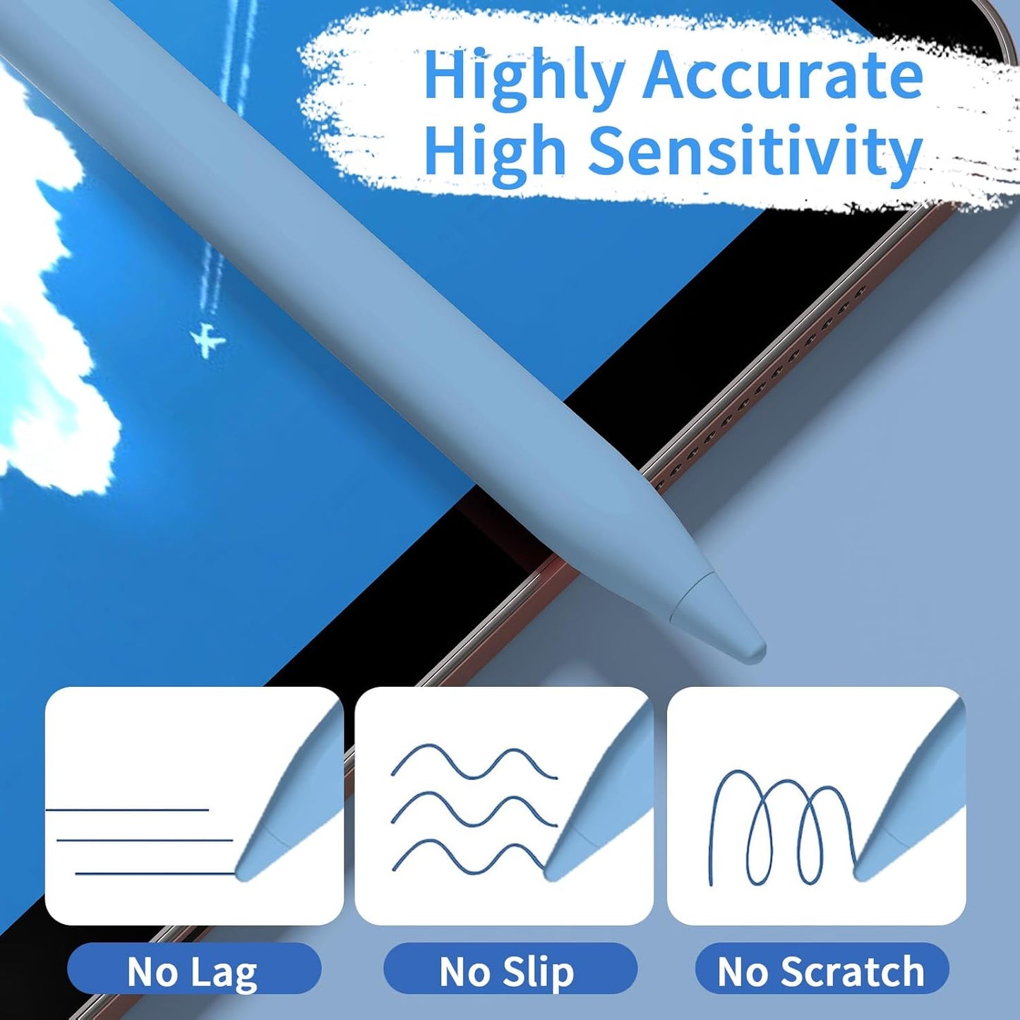 Stylus Pens for Touch Screens, Universal Fine Point iPad Pencil with Magnetic Adsorption Compatible with iPhone/iPad/Samsung/Android/Tablet & Other Touch Screens (Blue)