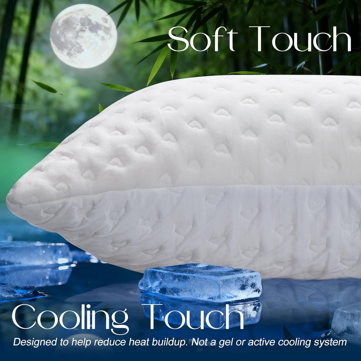 Side Sleeper Pillows for Neck & Shoulder Comfort - Ergonomic Curved Crescent Design, Adjustable Shredded Memory Foam, Cooling & Soft Cover, Extra Fill Included, Queen Size