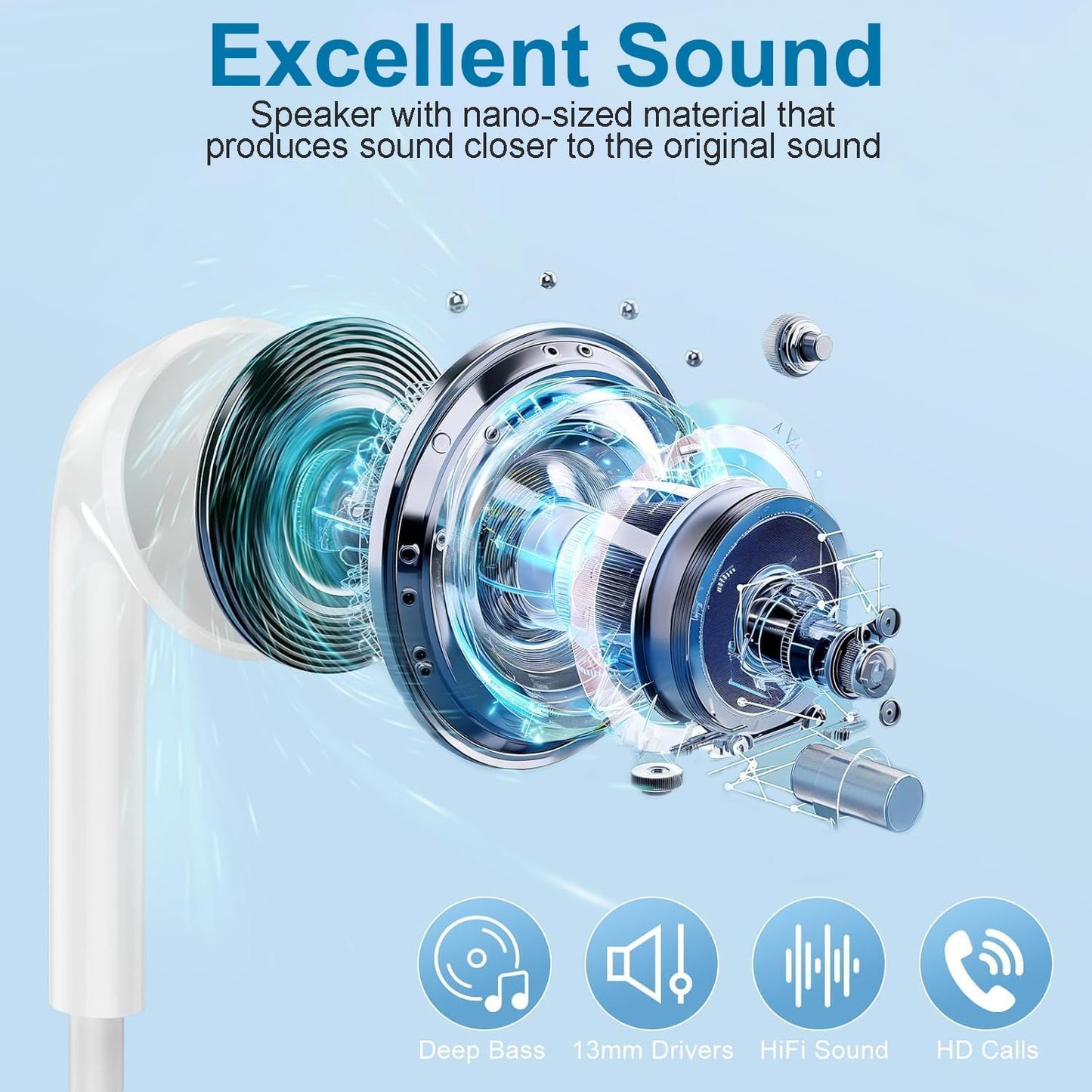 2 Pack-USB C Headphones for iPhone 17/16/15 Pro Max,Type C Earbuds Wired Earphones with Mic & Remote Control Noise Cancelling for iPhone 17/16/15 Plus/Air/Pro, iPad Pro, Galaxy S25/S24/S23/S22,Note 20