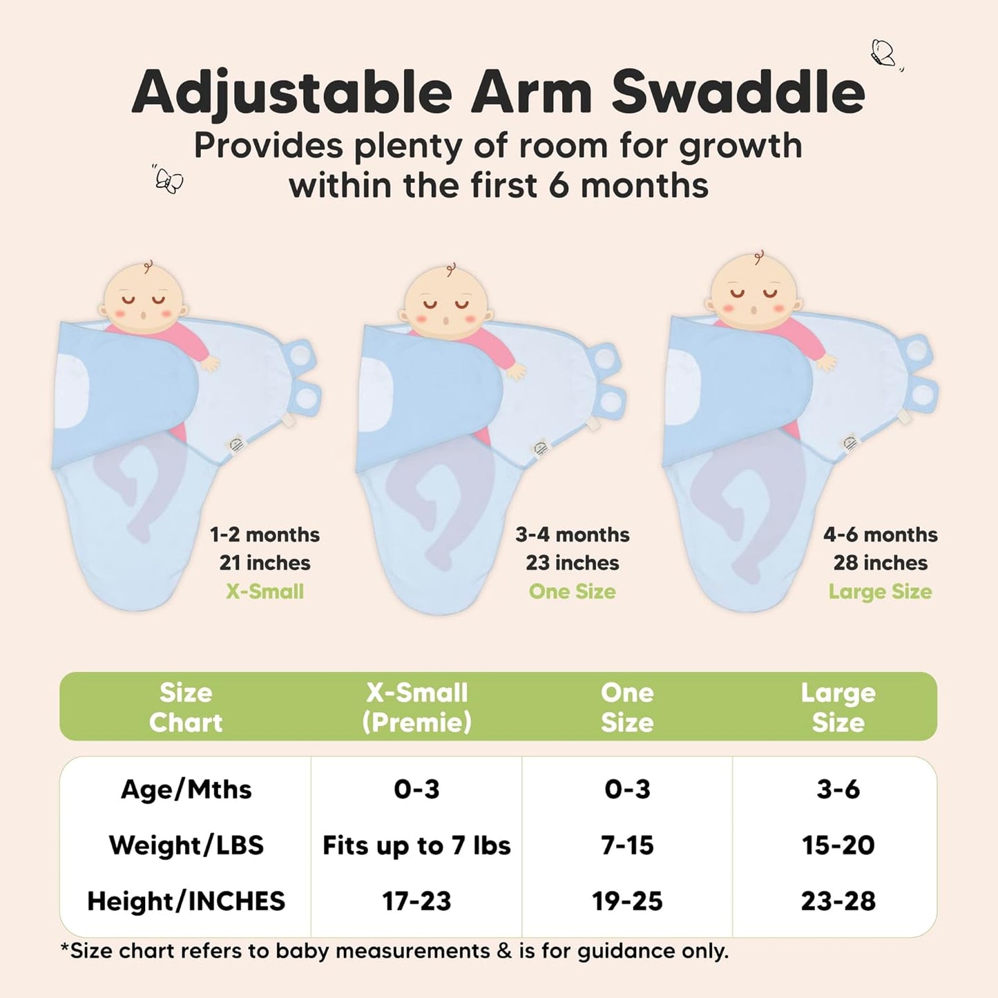 3-Pack Organic Baby Swaddle Sleep Sacks - Swaddles for Newborns, Infant 0-3 Months, Baby Girls, Boys, Soft & Snug Newborn Sleep Sack, Nursery Swaddling Blankets (ABC Land Cloud, OS)
