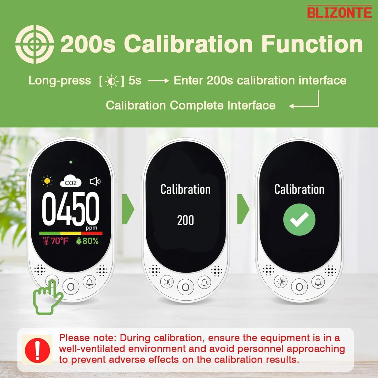Indoor Air Quality Meters Plug-in Wall, 3-in-1 Air Detector(CO2,Temp and Humidity), Supports Manual Calibration&Customizable Thresholds, Visual & Audible Reminder, for Homes, Offices 1Pack