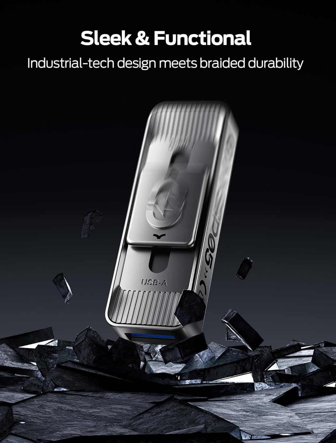 MOVE SPEED 1TB USB Drives, ThumbDrive with Dual Ports & Push-Pull Design — 560MB/s Read Speed, Type C + USB 3.2 Drive Portable ssd for iPhone 15/16/17/Android/Mac