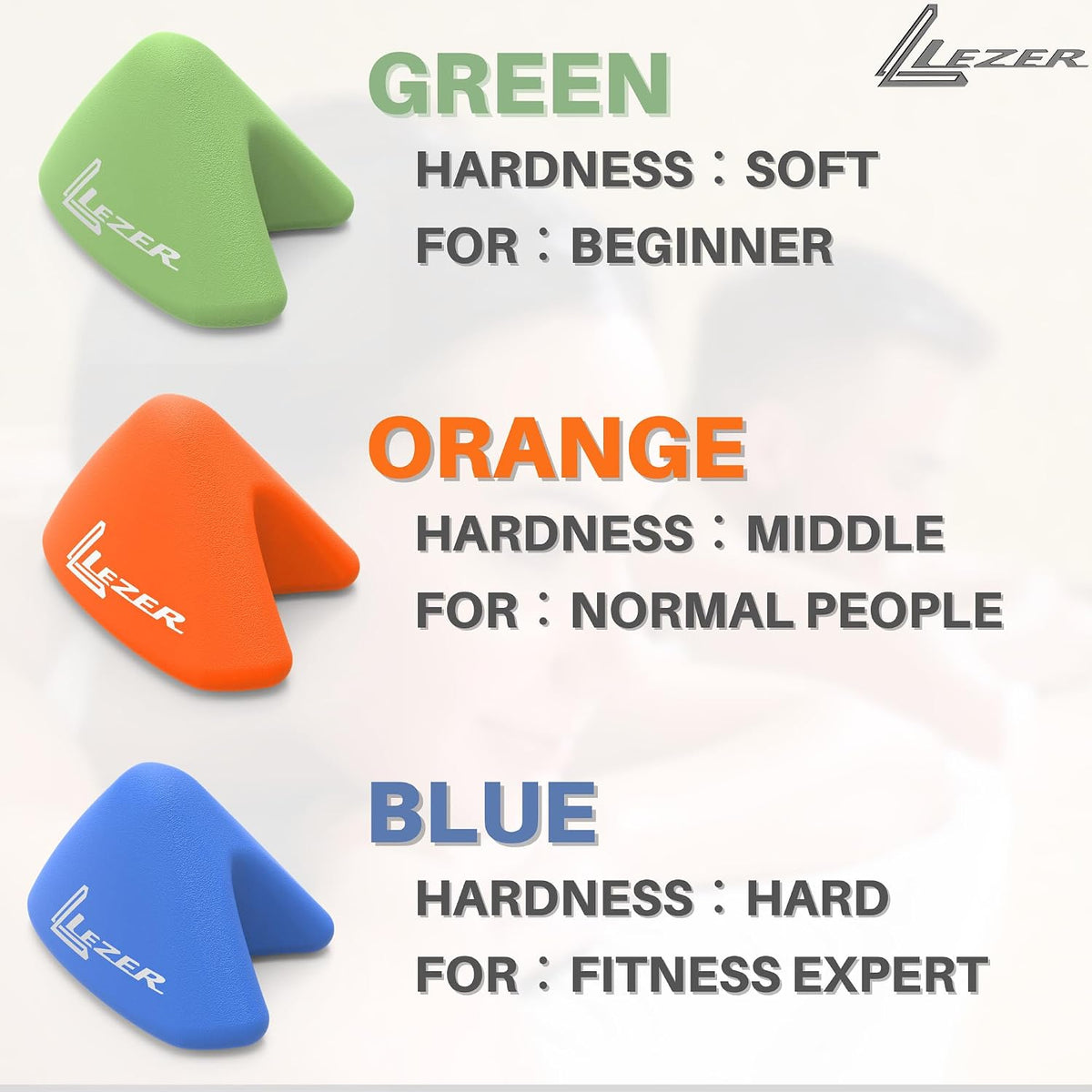 LEZER, Trigger Massage Point, Manual Massage Ball, Muscle Knots Relief Tool, Myofascial Release, Physical Therapy, Plantar Fasciitis, Set of 2 (Green Trigger and Black Ball)