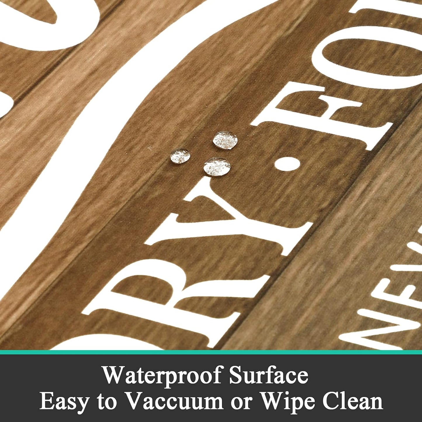 Pauwer Laundry Room Rug Runner 20"x48" Waterproof Rubber Laundry Mat Non Slip Kitchen Mats for Floor Washable Floor Mat Runner Rug for Farmhouse Mudroom Washroom Bathroom Decor