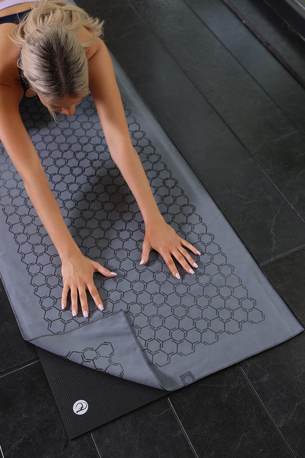 Eunzel Double Sided Silicone Yoga Mat Towel, 72" x 26.5"