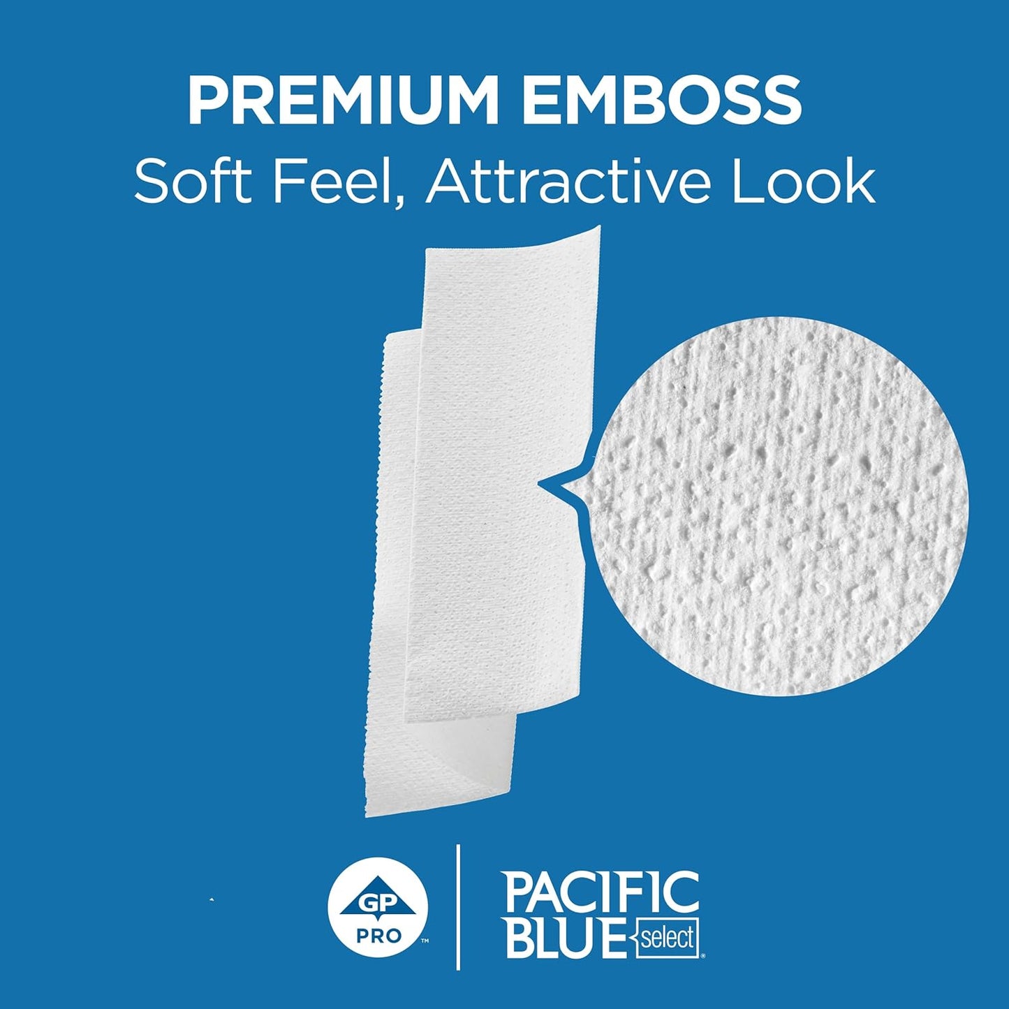Pacific Blue Select Multifold Premium 2-Ply Paper Towels (Previously Branded Signature) by GP PRO (Georgia-Pacific), White, 21000, 125 Paper Towels Per Pack, 16 Packs Per Case