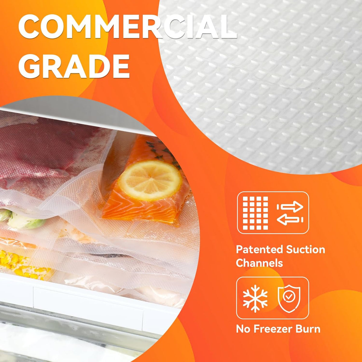 Wevac Vacuum Sealer Bags for Food, 8"x150' Roll, Fits Food Saver Machines