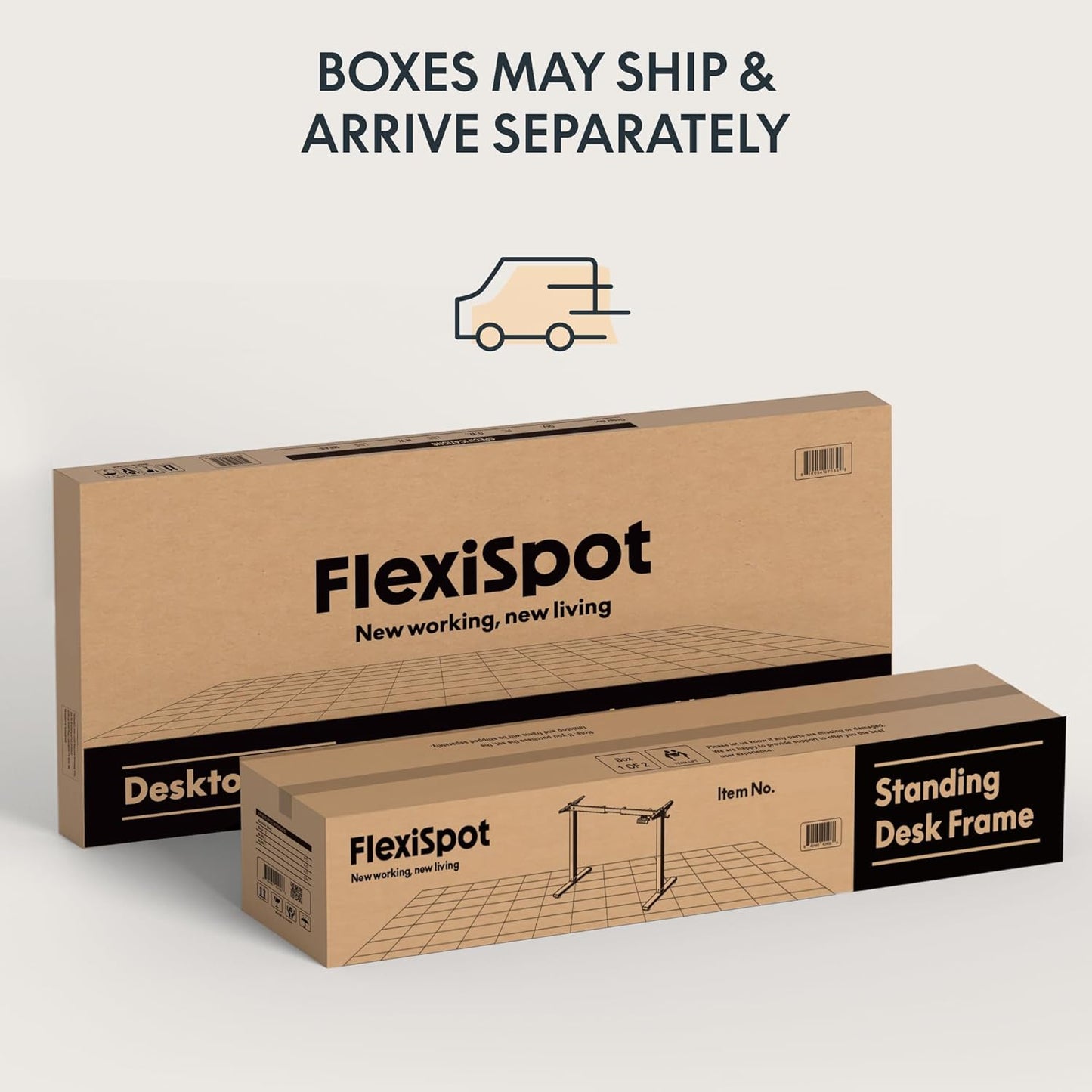 FLEXISPOT 60"x24" One-Piece Electric Standing Desk, 1" Thick Seamless Desktop for Home Office, Study & Multi-Monitor Setup, Black Walnut