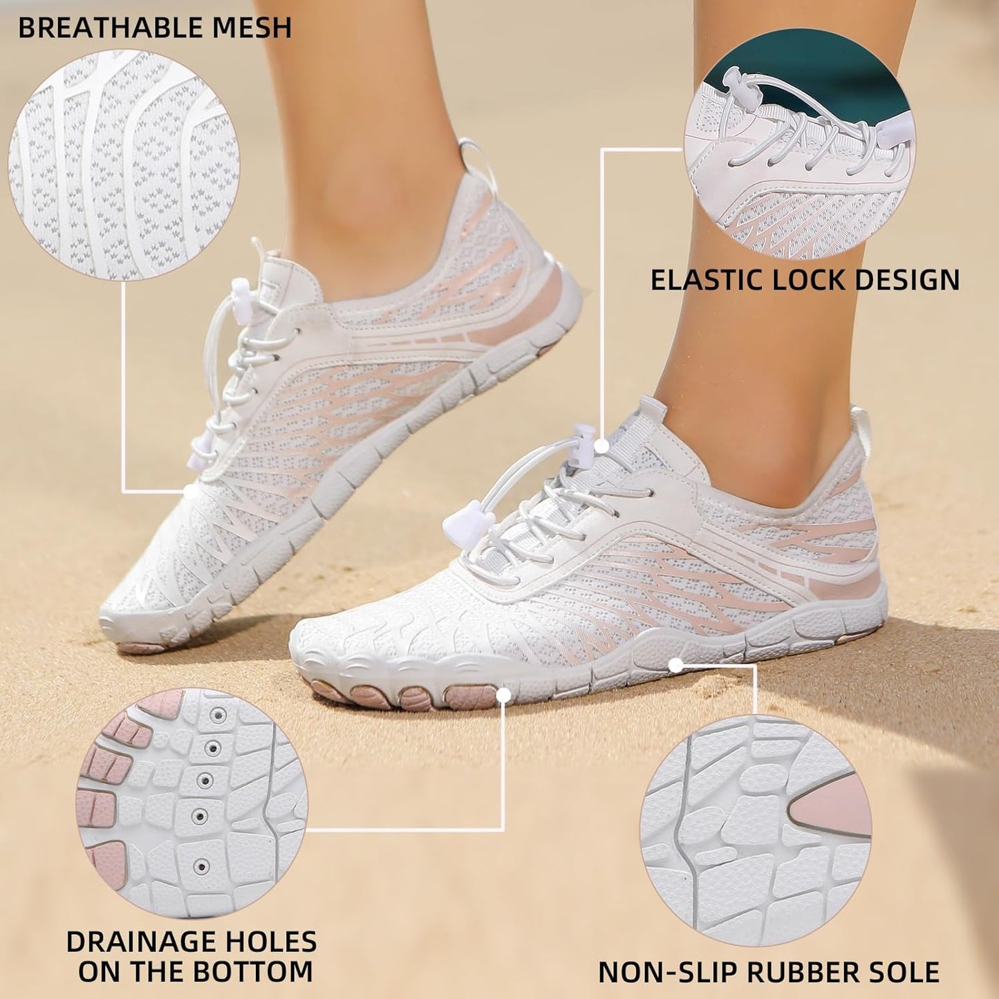 2026 New Barefoot Shoes for Women Mens,Hiking Barefoot Shoes Womens Footwear,Comfortable & Non-Slip Barefoot Vitality Shoe Women's Athletic Footwear,Wide Toe Box Water Shoe for Women Men
