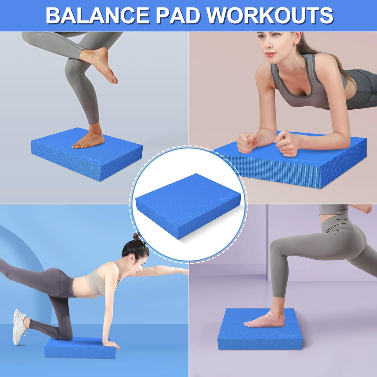 Balance Pad 15.8 * 13.2 * 2 inch,Large Balance Pad for Physical Therapy,Foam Balance Board for Rehabilitation Stability Workout Knee and Ankle Exercise Strength Training