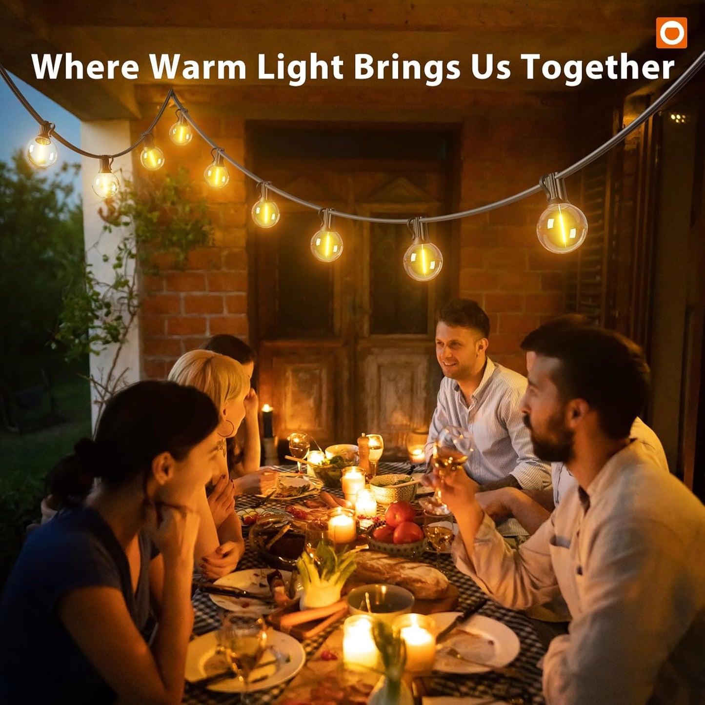addlon 100FT Outdoor String Lights G40 with Remote, 54 LED Shatterproof Bulbs, Dimmable Patio Globe Lights Waterproof, Hanging Outside Lighting for Backyard, Garden, Deck, Balcony, Porch, Café, Decor