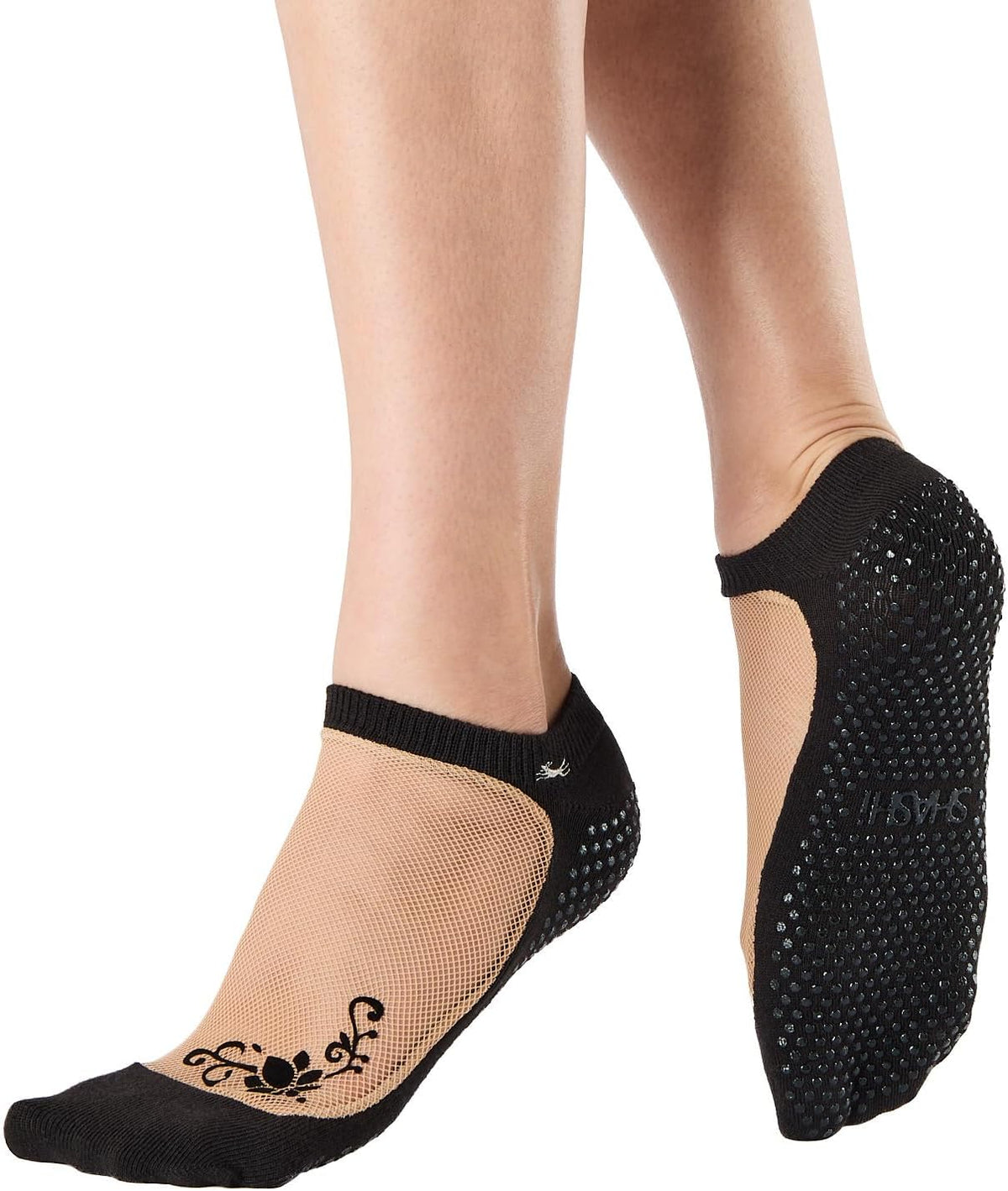 SHASHI Mesh Socks for Women – Stylish, Full-Coverage Non Slip Socks for Barre, Yoga and More