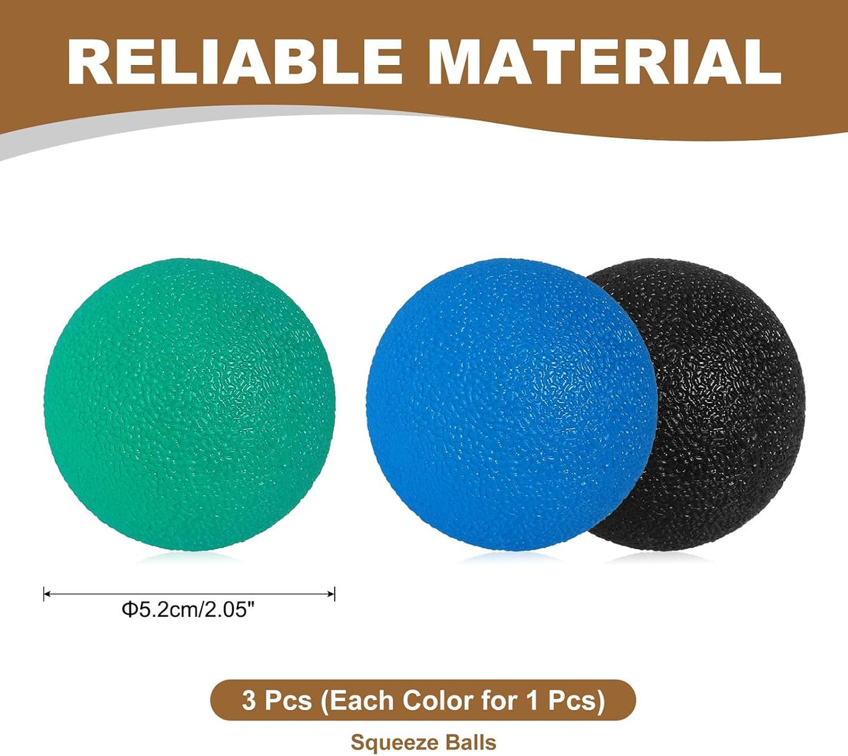 PATIKIL Hand Exercise Balls, Squeeze Balls Stress Balls for Adults Grip Strengthening Occupational Equipment