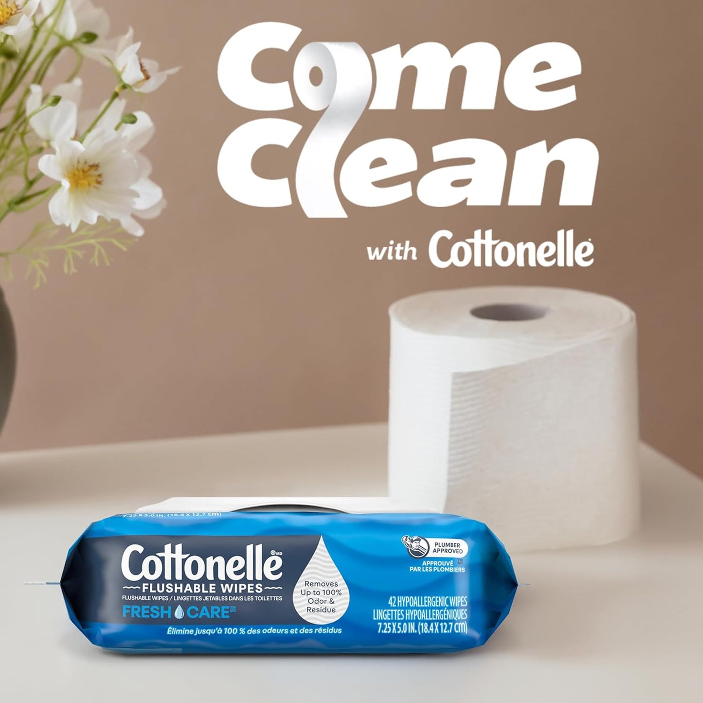 Cottonelle Ultra Clean Toilet Paper with Active CleaningRipples Texture, Strong Bath Tissue, 24 Family Mega Rolls = 132 Regular Rolls (4 Packs of 6)
