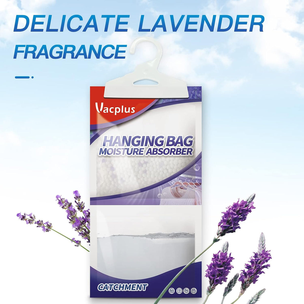 Vacplus Moisture Absorber, 9.8 OZ Hanging, Strong Absorption, Lavender