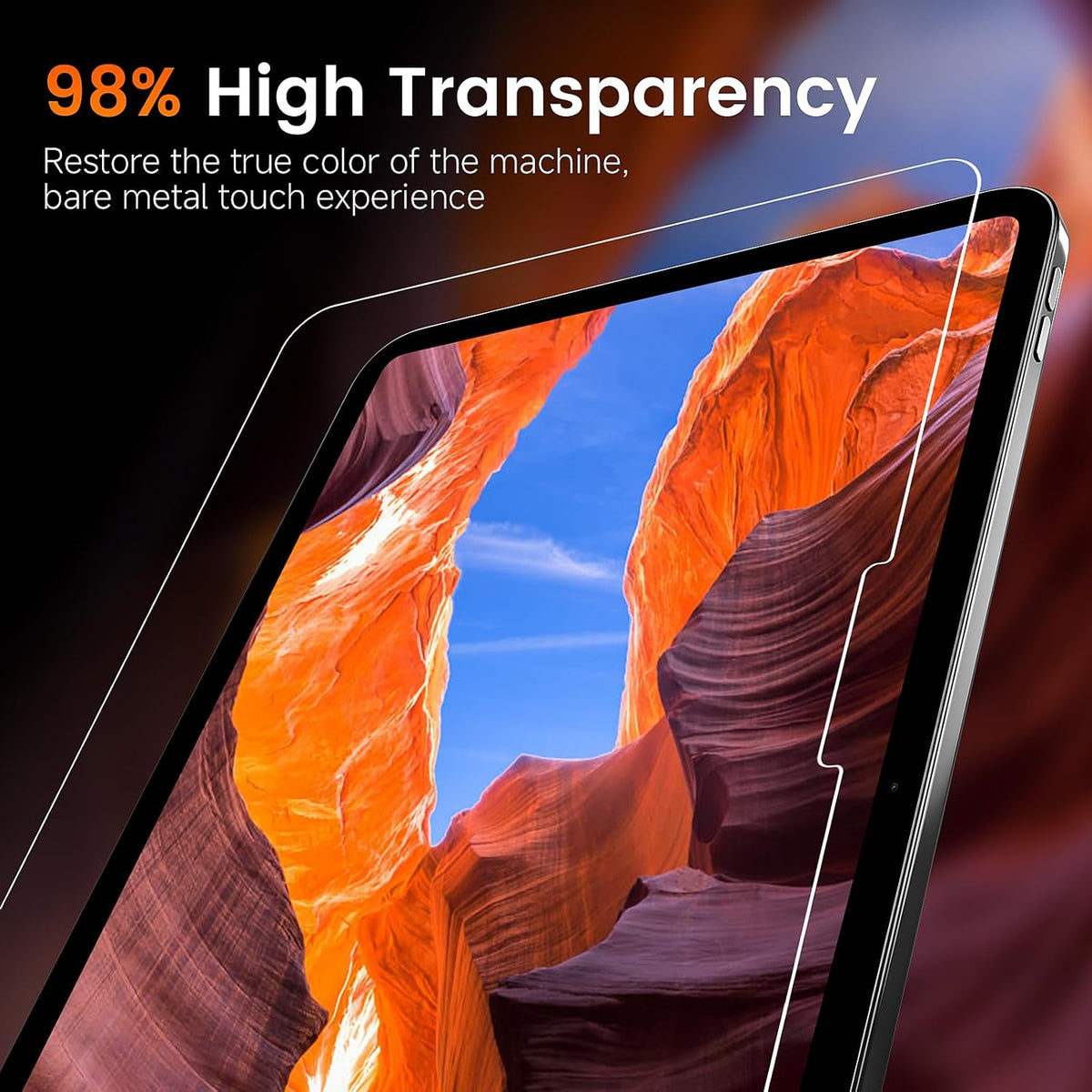 iGluz 2 Pack for iPad Pro 13 inch M5/M4(2025/2024) 9H+ Tempered Glass Screen Protector with Easy-Install Box[12FT Military Grade Shatterproof] Apple Pencil Compatible,HD Clarity,Scratch Resistant