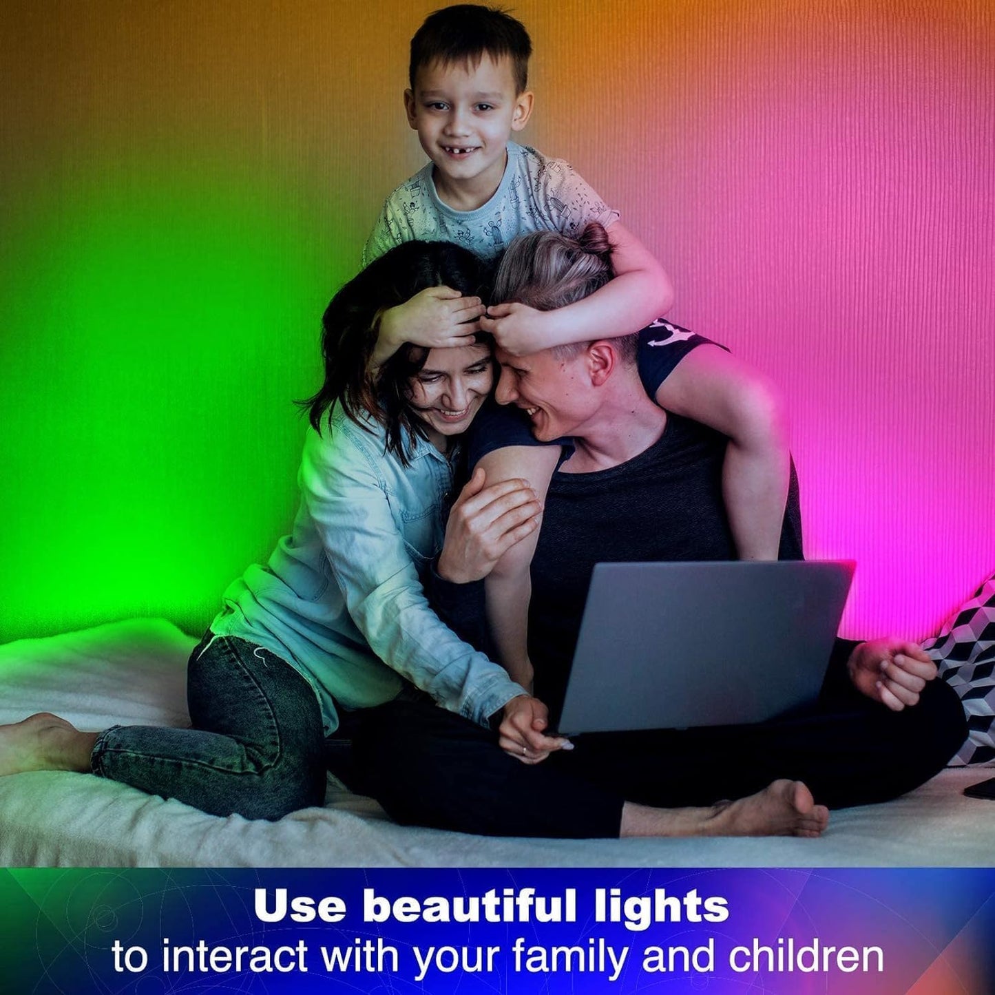 dalattin Led Lights for Bedroom 130ft(2 Rolls of 65.6ft), Led Lighting with Remote&App Control, Color Changing Led Lights for Room, RGB Led Strip Lights Music Sync, Home Decor, 24V Power Supply