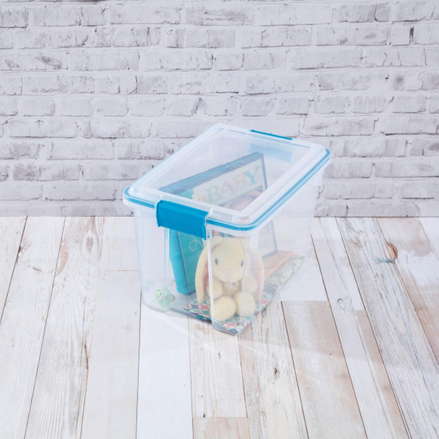 Sterilite Gasket Storage Box with Lids for Home & Office, 20 Quart, 18-Pack